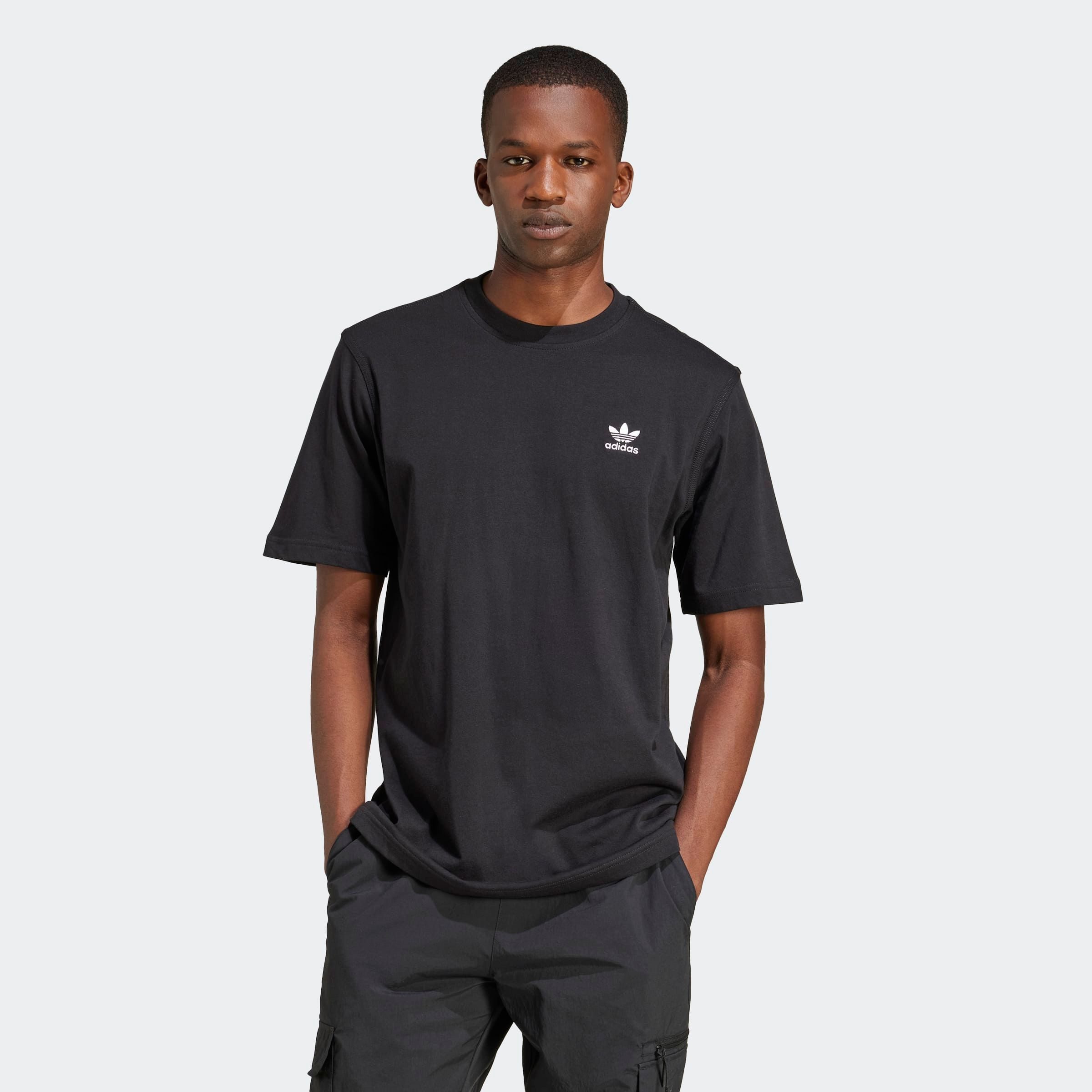 adidas Originals T-shirt TREFOIL ESS TEE drie-strepen essentials shirt met trefoil-logo heren t-shirts maat L zwart
