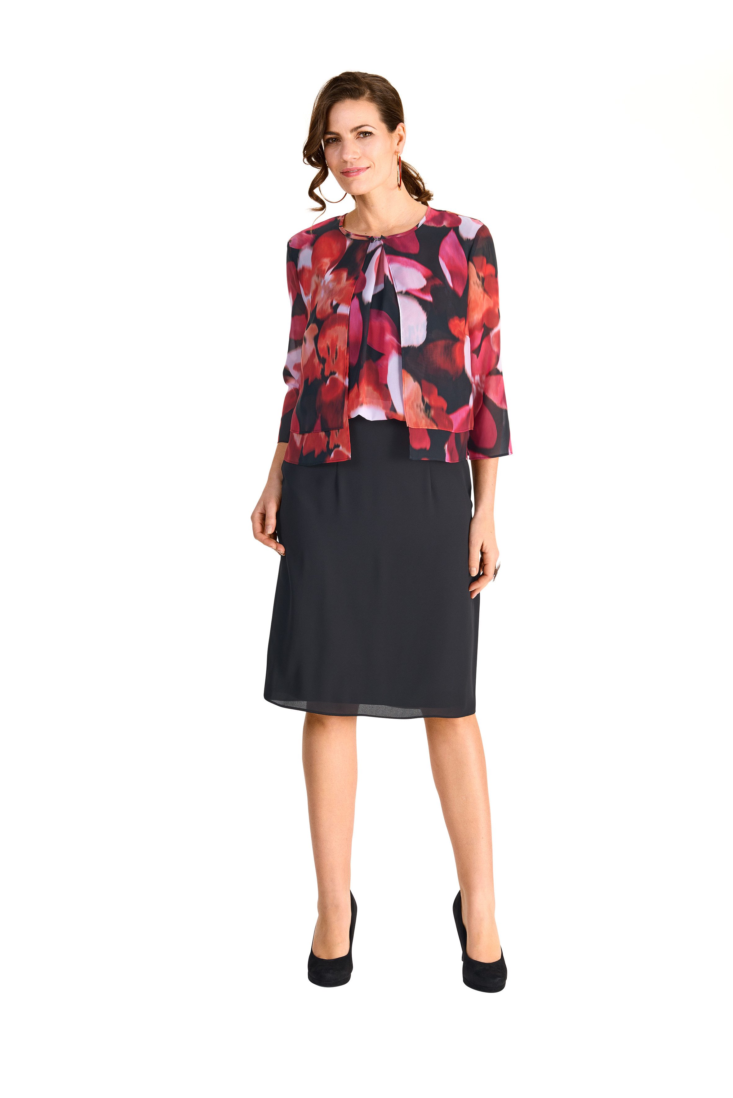 HERMANN LANGE Collection Blouseblazer transparant met bloemig patroon