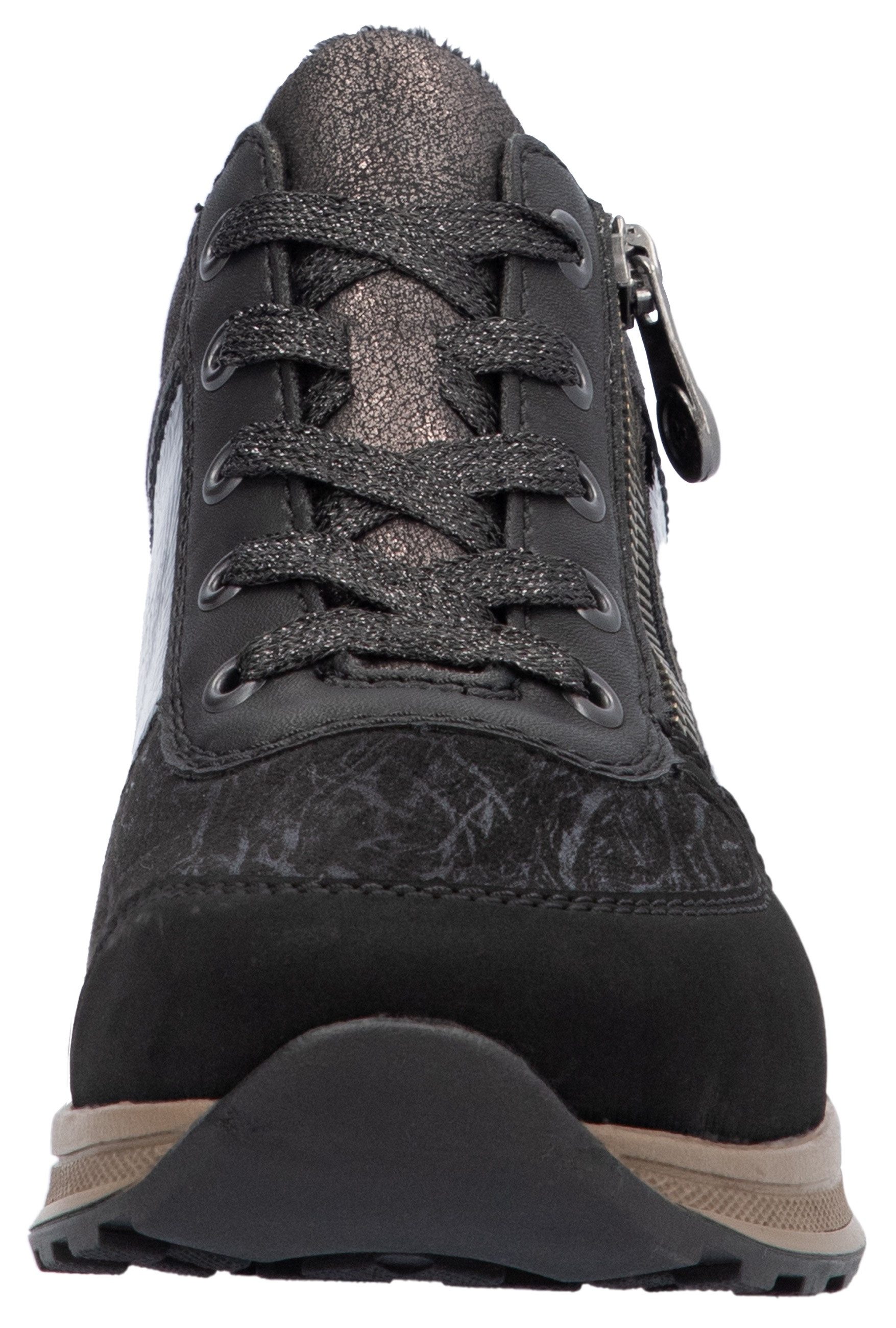 Rieker Sneakers , vrijetijdsschoen, lage schoen, veterschoen met zijrits