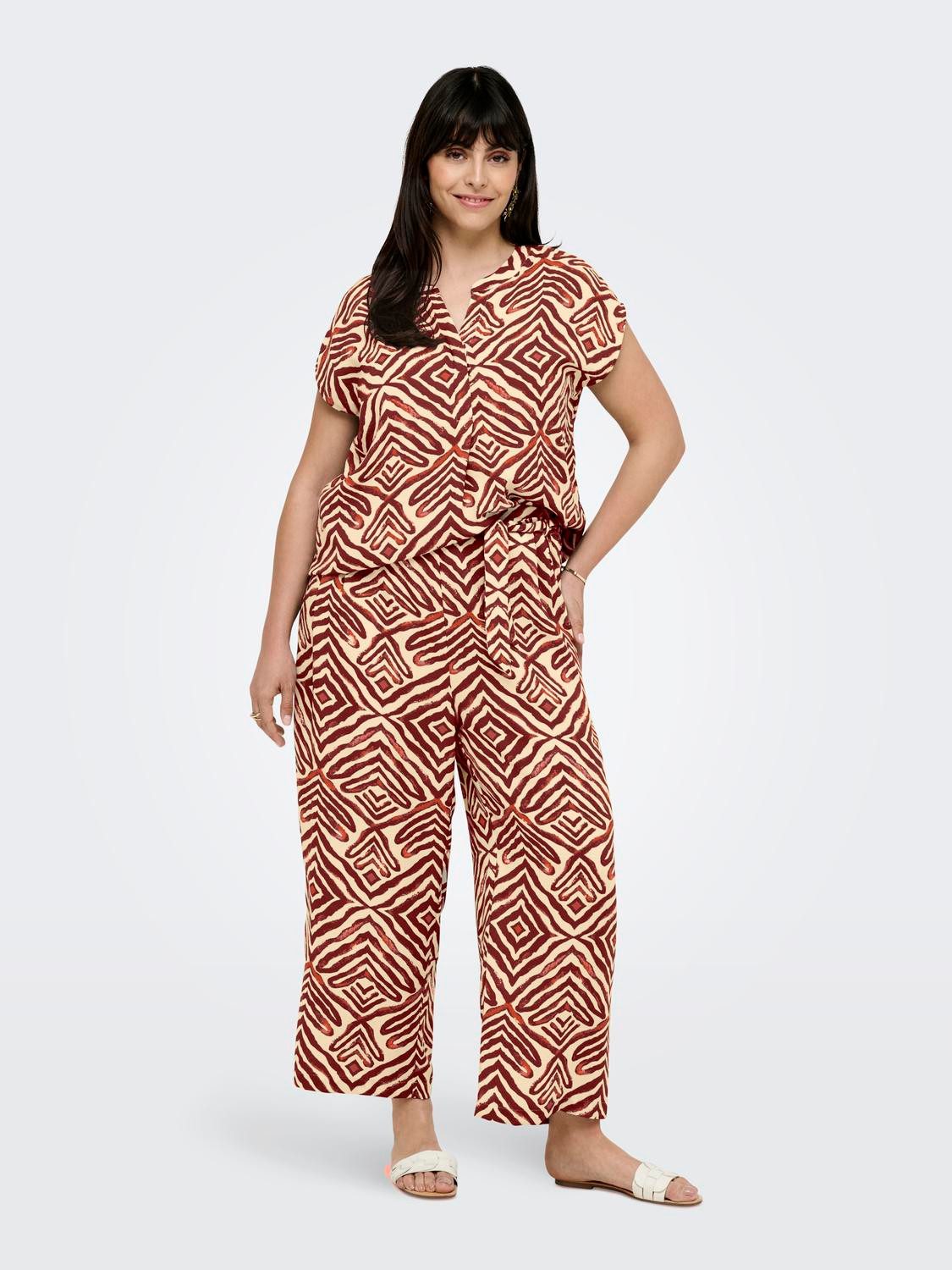 ONLY CARMAKOMA Blouse met korte mouwen CARSHILLA SL SHIRT AOP VIS BS