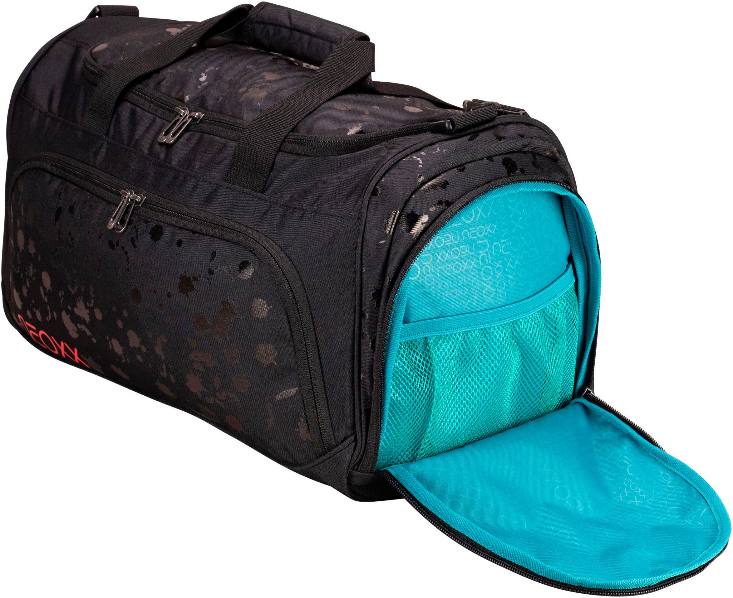 neoxx Sporttas Move, Splash Black gedeeltelijk van gerecycled materiaal