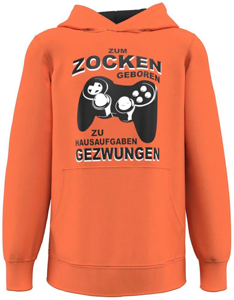 KIDSWORLD Hoodie Voor ZOCKER Lange mouwen, met ribboordjes, bedrukt, ronde hals