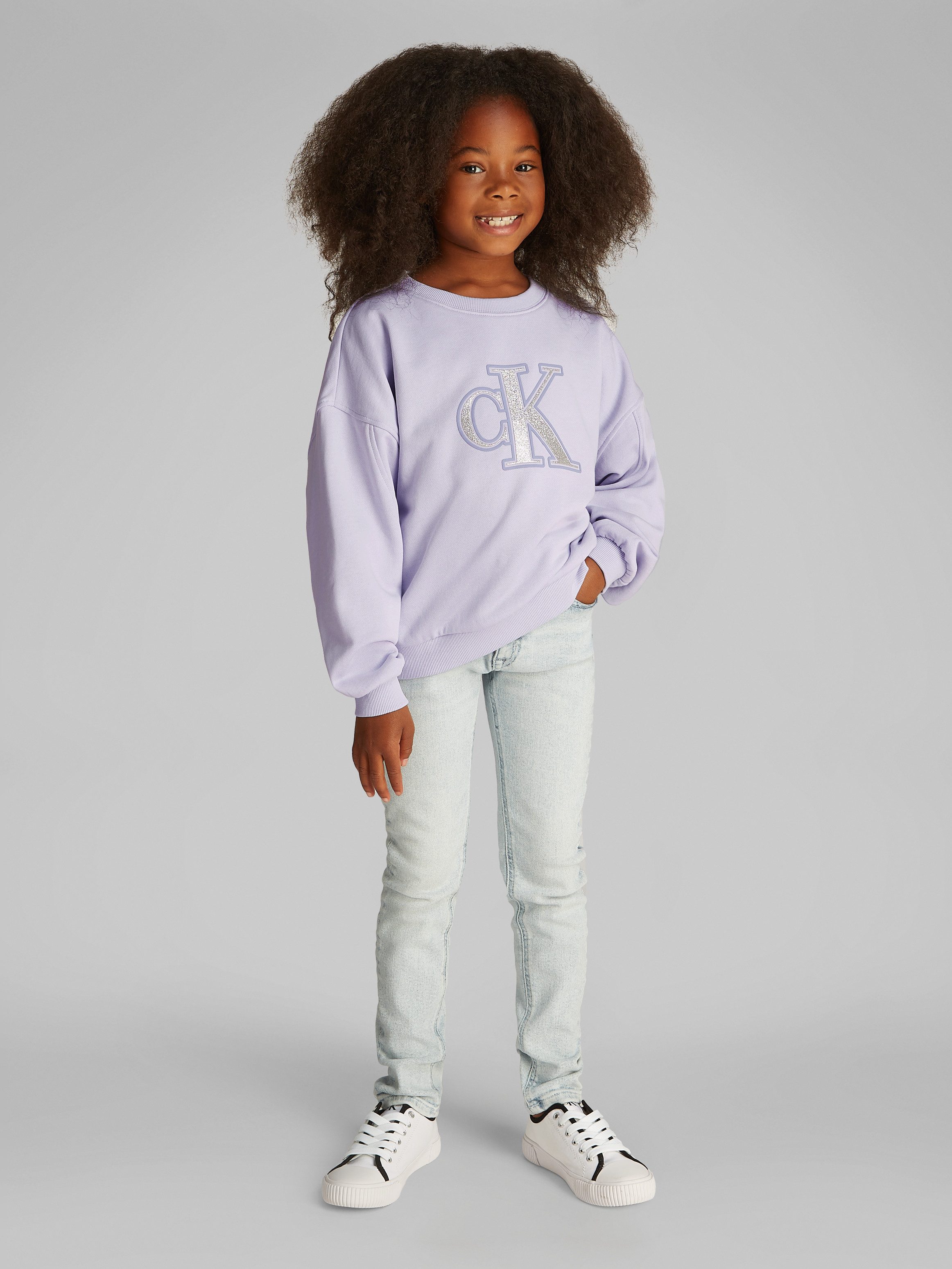 Calvin Klein Sweatshirt METALLIC CK LS CN SWEATSHIRT