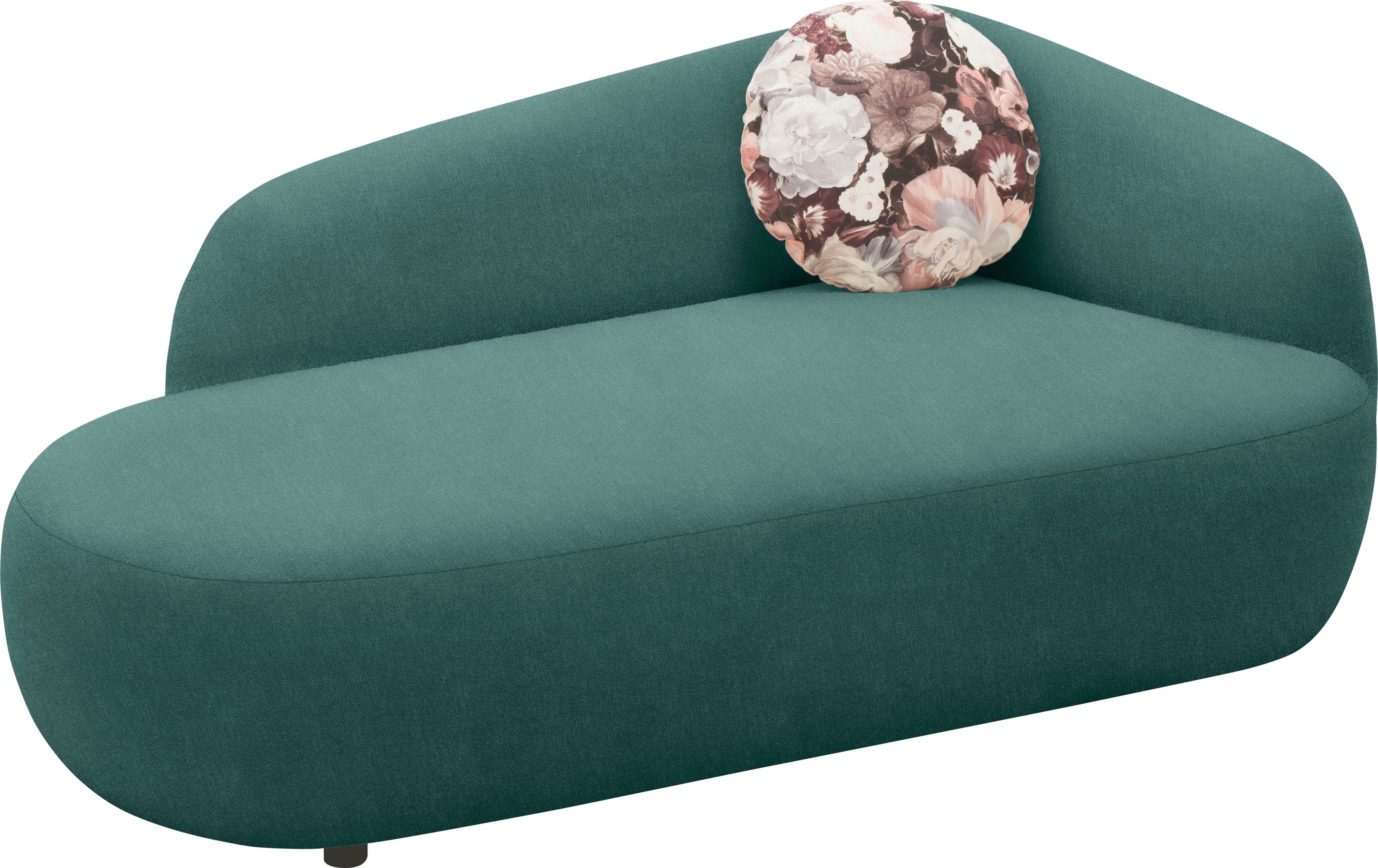 andas Récamier Björnar incl. reversible-sierkussen: bloemmotief, resp. uni, Binnenvering, armleuning links of rechts naar keuze, B/D/H: 183x105x75 cm