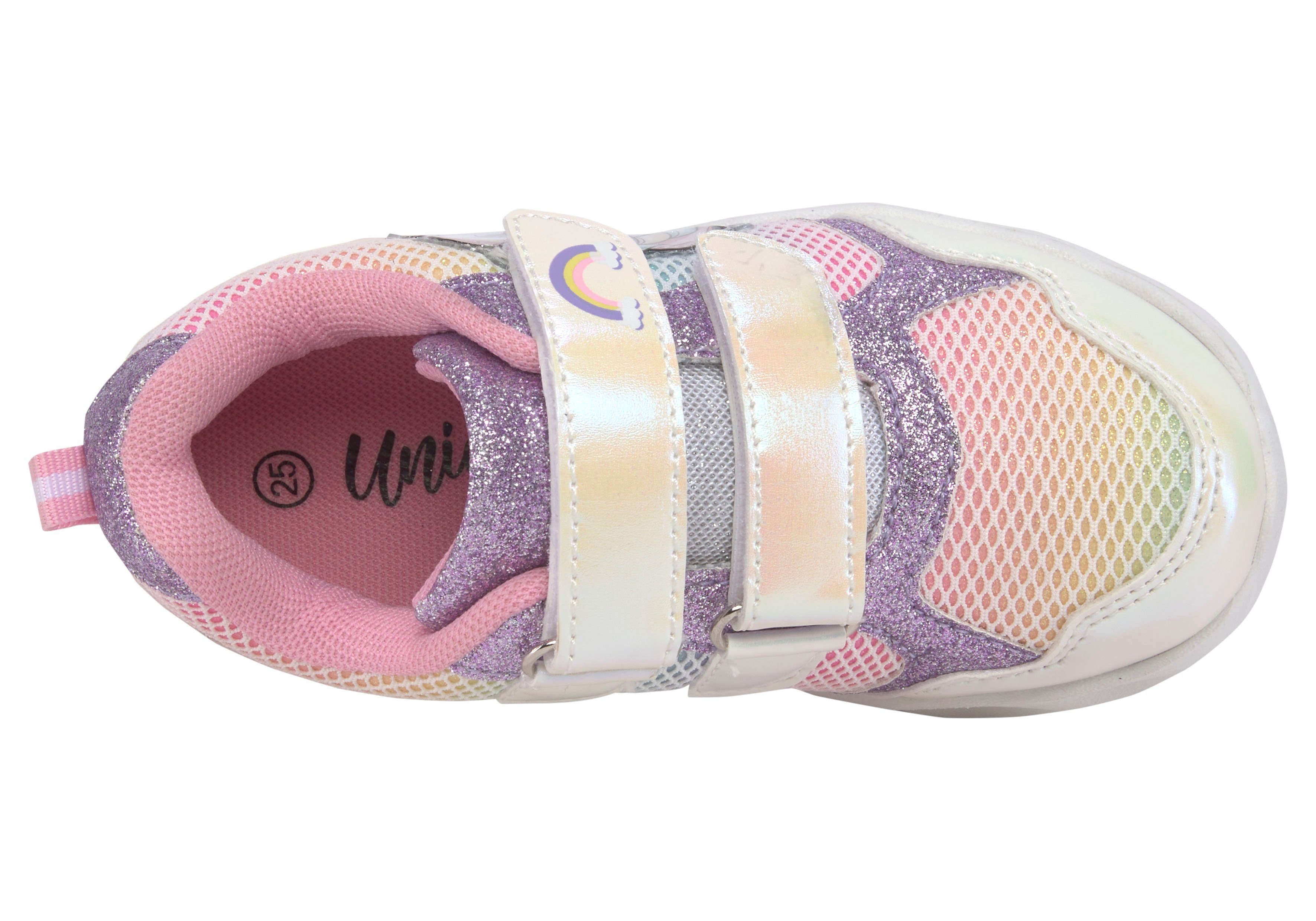 Disney Sneakers Unicorn met coole knipperfunctie en klittenbandsluitingen