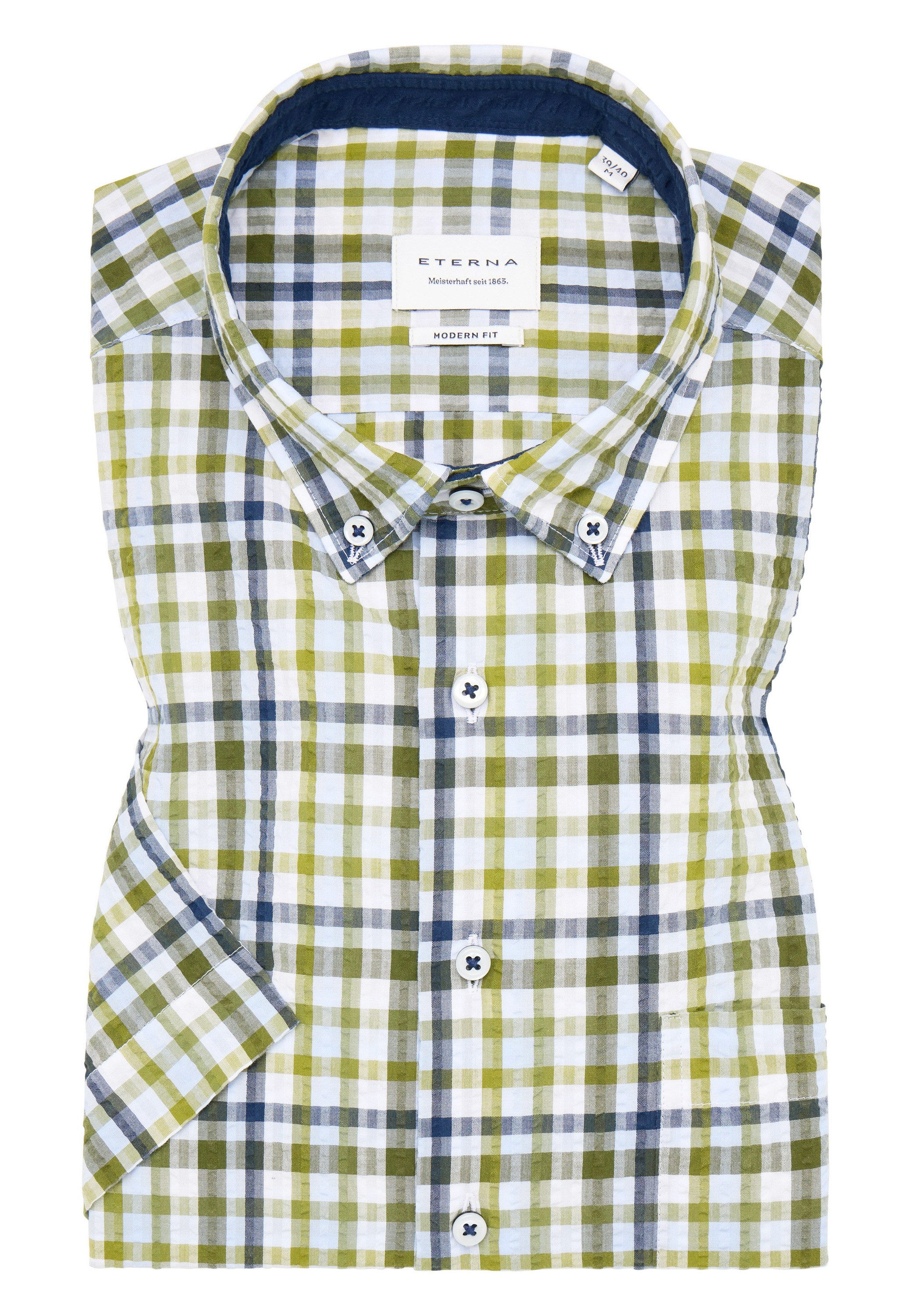 Eterna Overhemd met korte mouwen MODERN FIT EASY IRON (gemakkelijk te strijken)