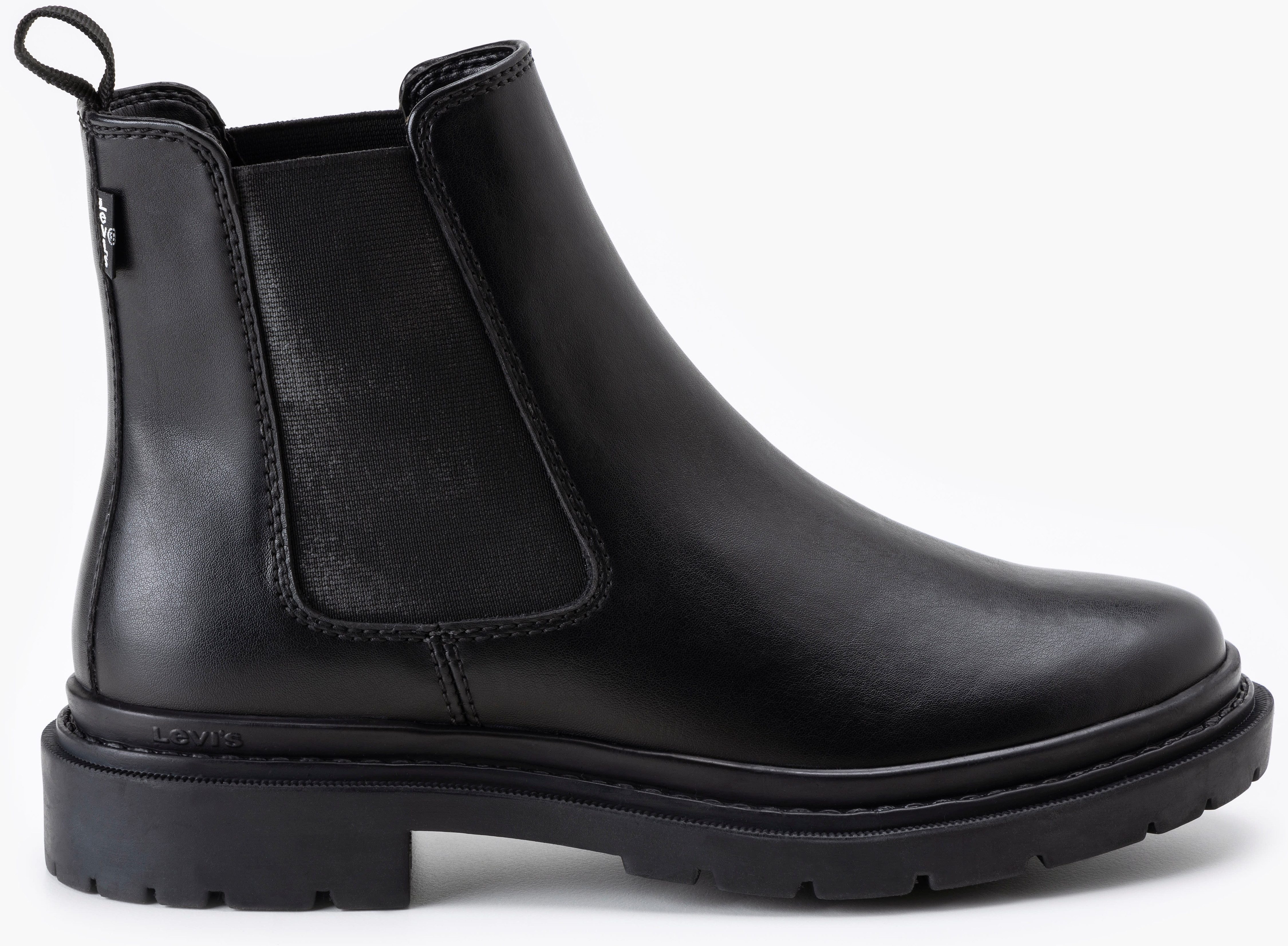 Levi's Chelsea-boots TROOPER CHELSEA hakken enkellaars zakelijke schoen met stretchinzet