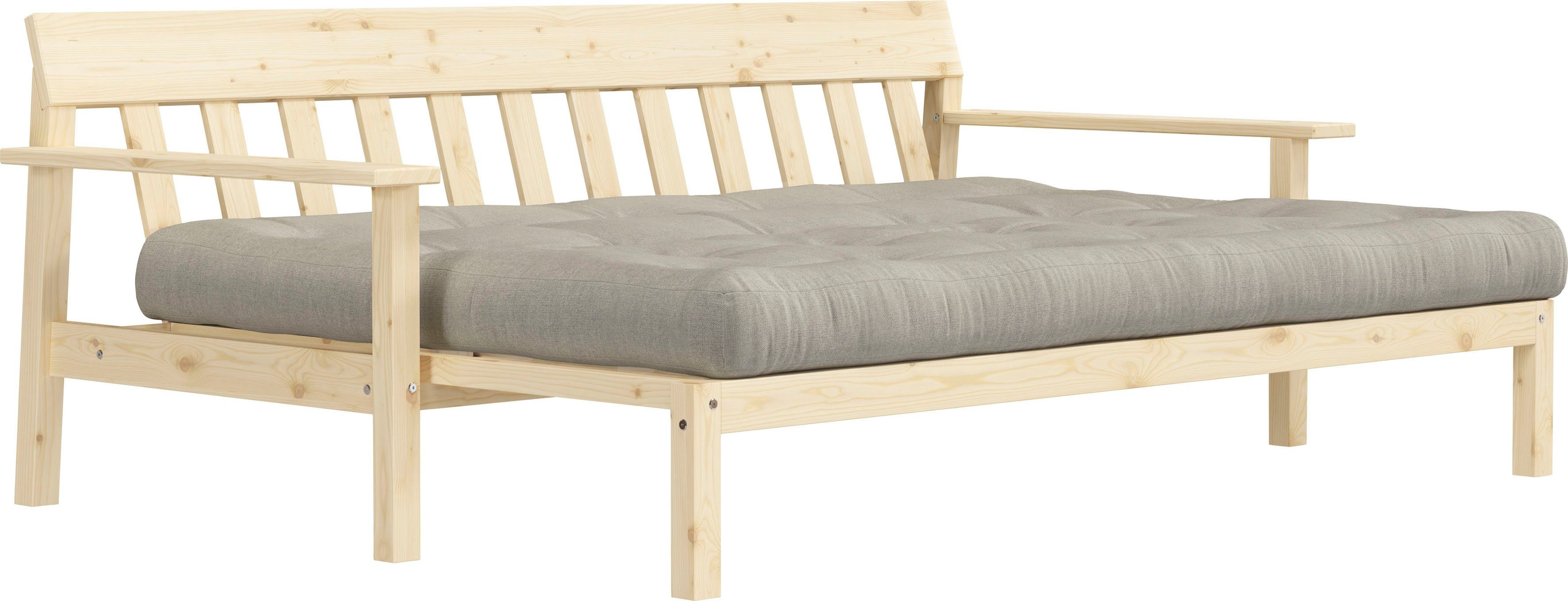 Karup Slaapbank Unwind Met houtstructuur, incl. futonmatras, ligoppervlak 130x190 cm