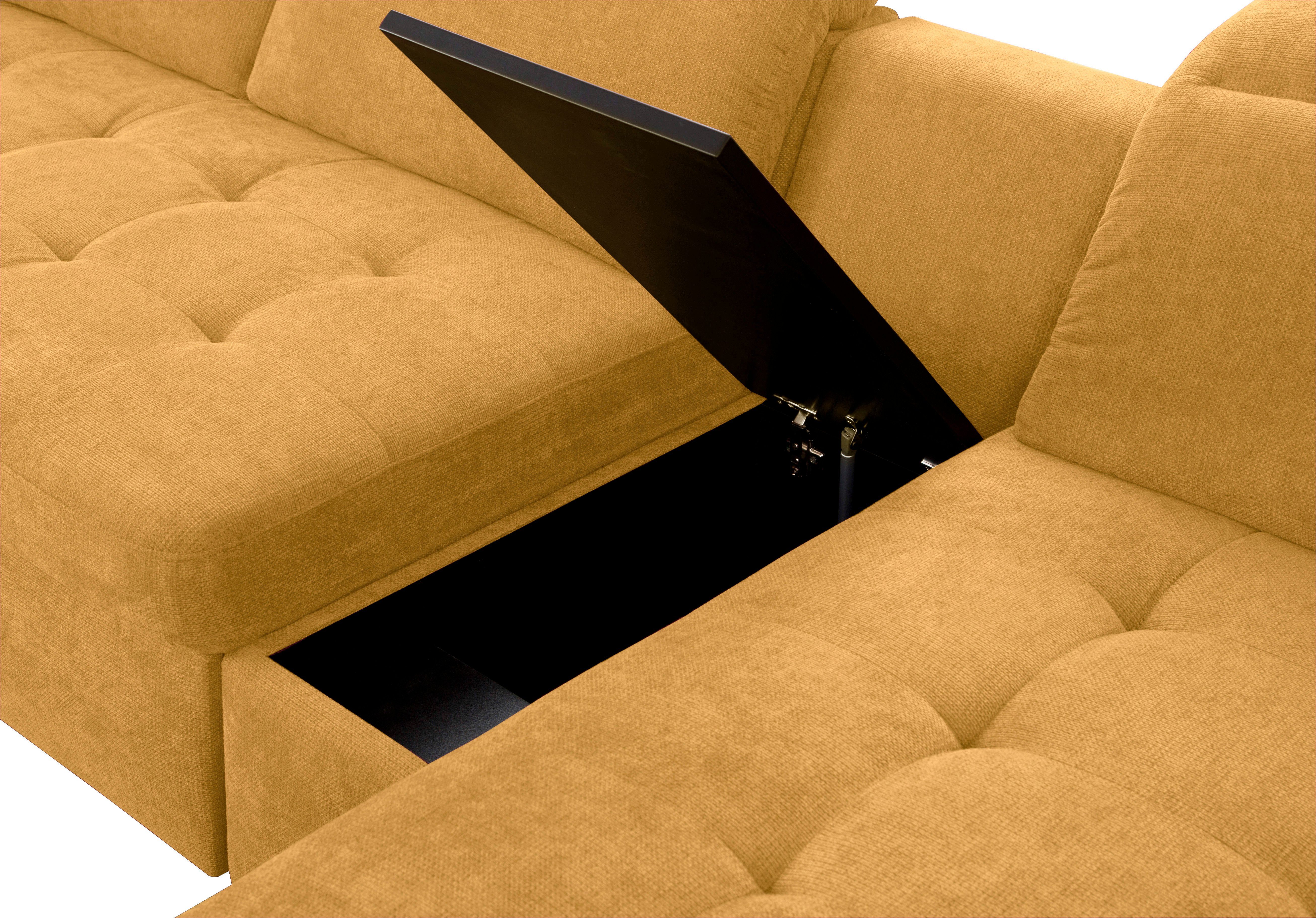 sit&more Zithoek Stardust U-vorm met verstelbare hoofdsteun, armleuningen en tafelelement