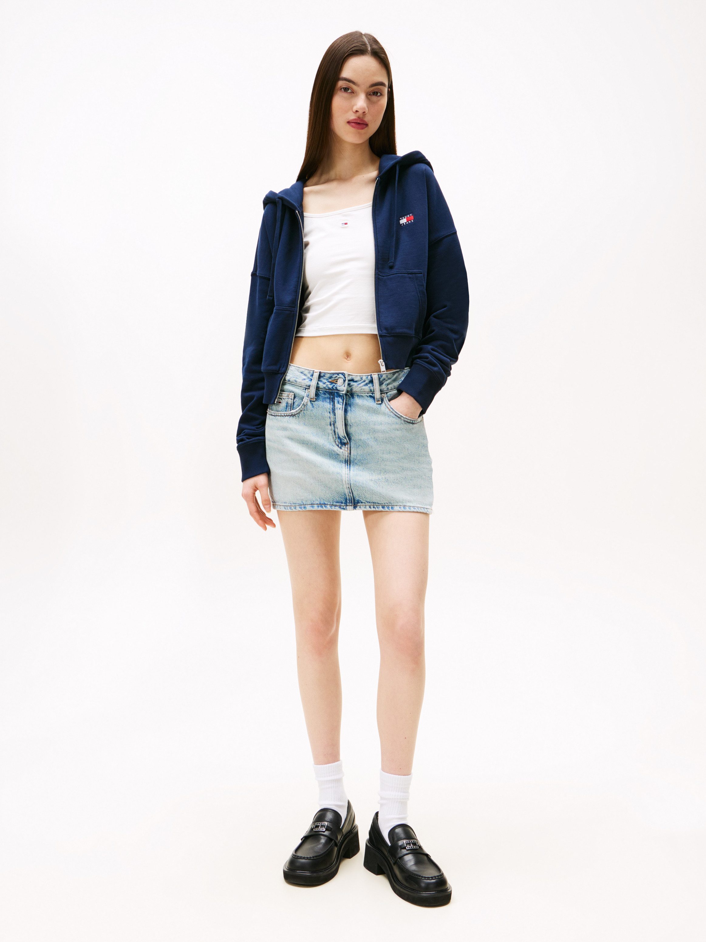 TOMMY JEANS Capuchonsweatvest TJW BXY CRP ZIP THRU HOODIE