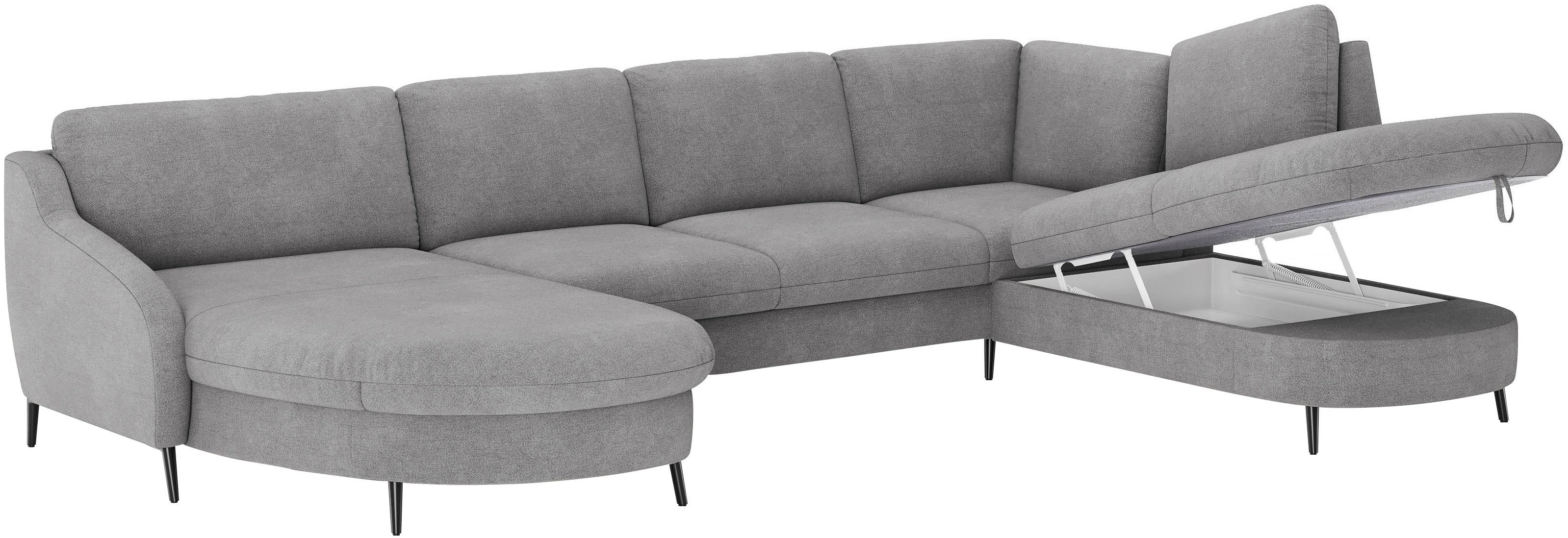 sit&more Zithoek Soul U-model optioneel met bed en bedlade