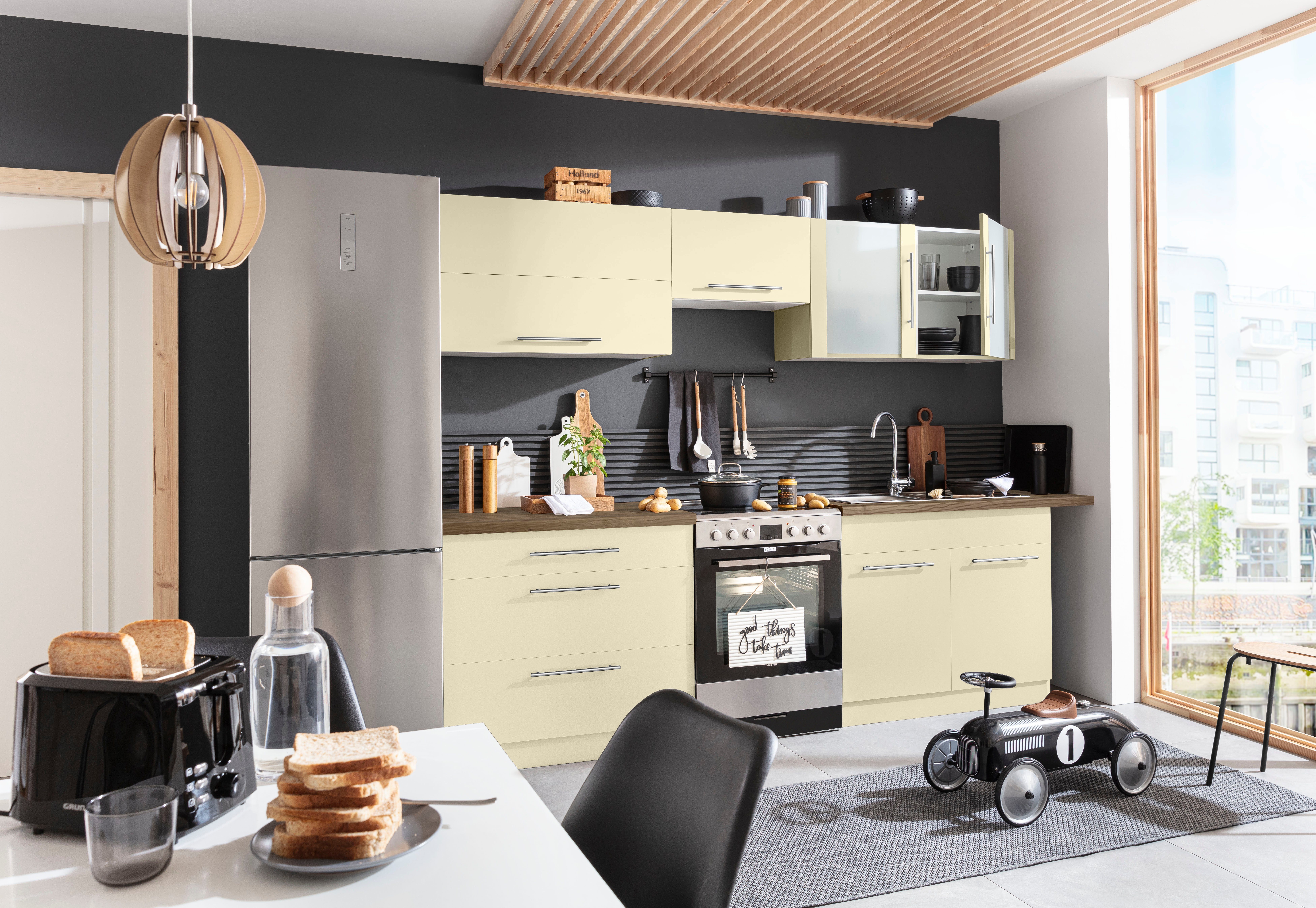wiho Küchen Hangend kastje met glasdeur Unna Front met glasinzet