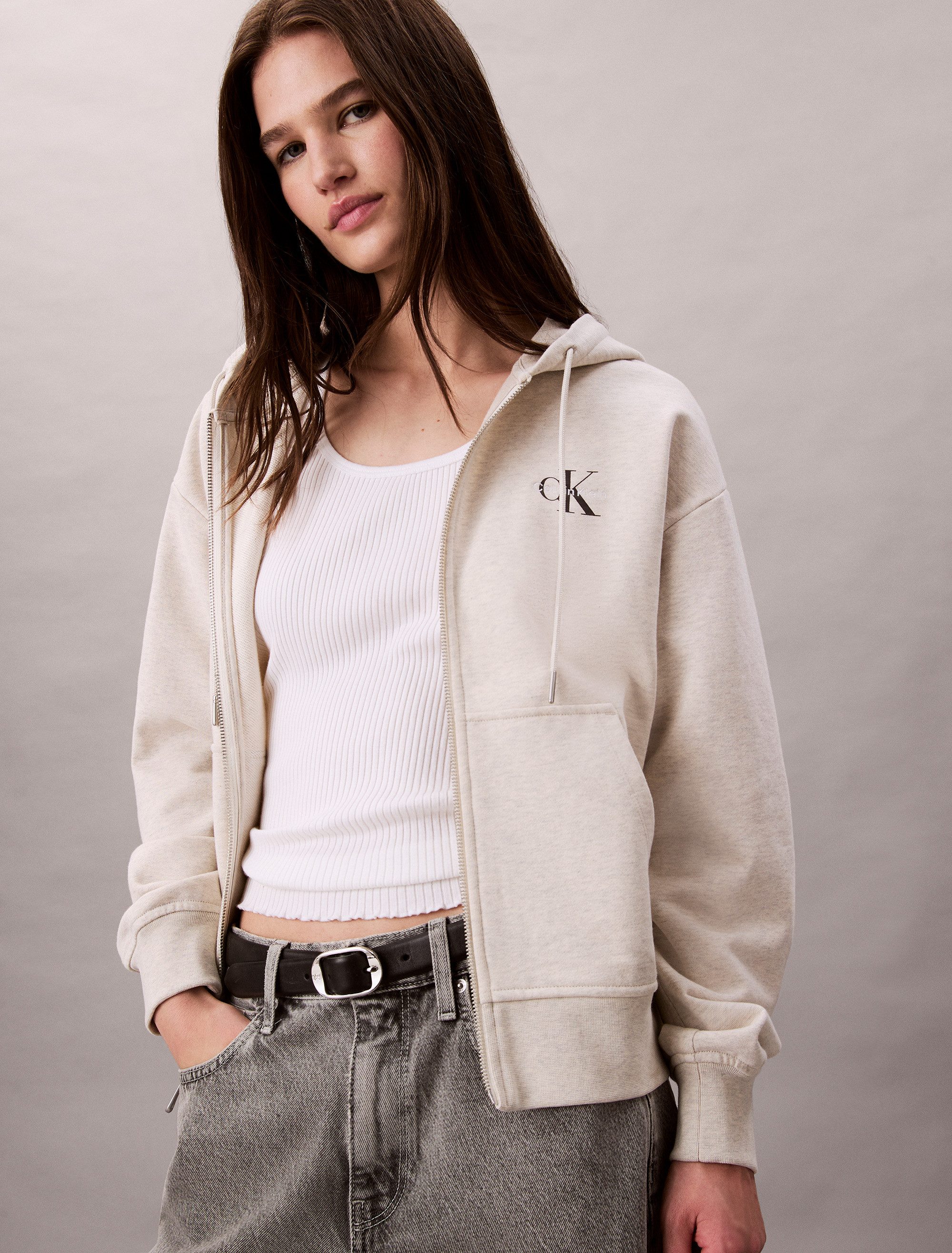 Calvin Klein Sweatvest MNLG FRNCH TRRY FZ B