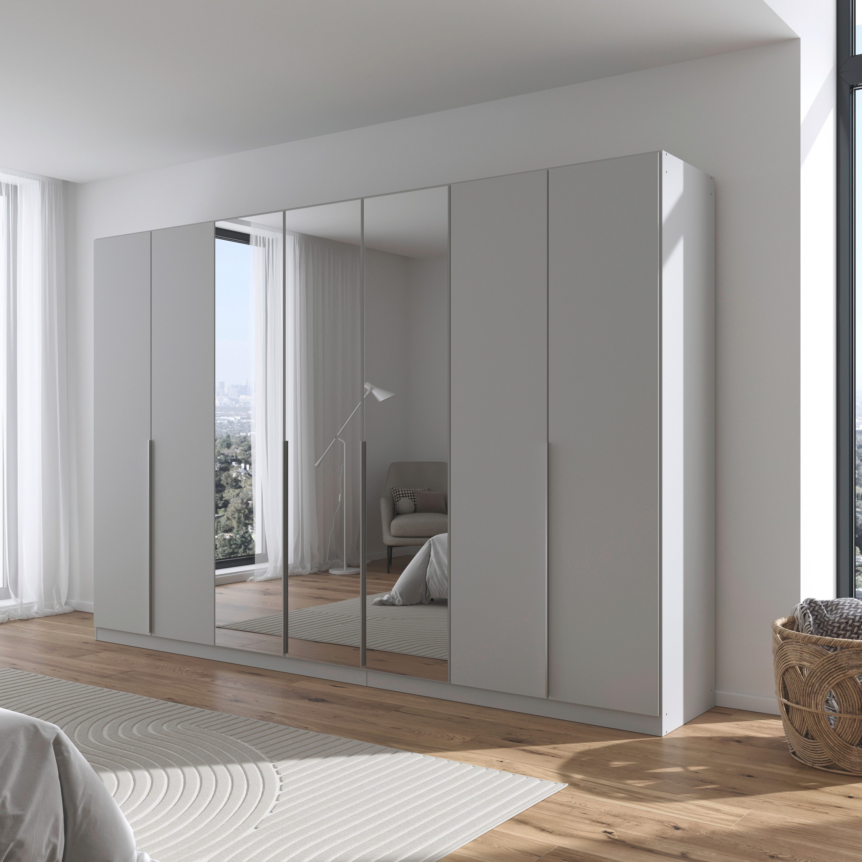 rauch Draaideurkast Kledingkast kast garderobe AGORDO met decor- of hoogglansfront doordachte binnenuitrusting, in 6 breedtes en 2 hoogtes made in germany