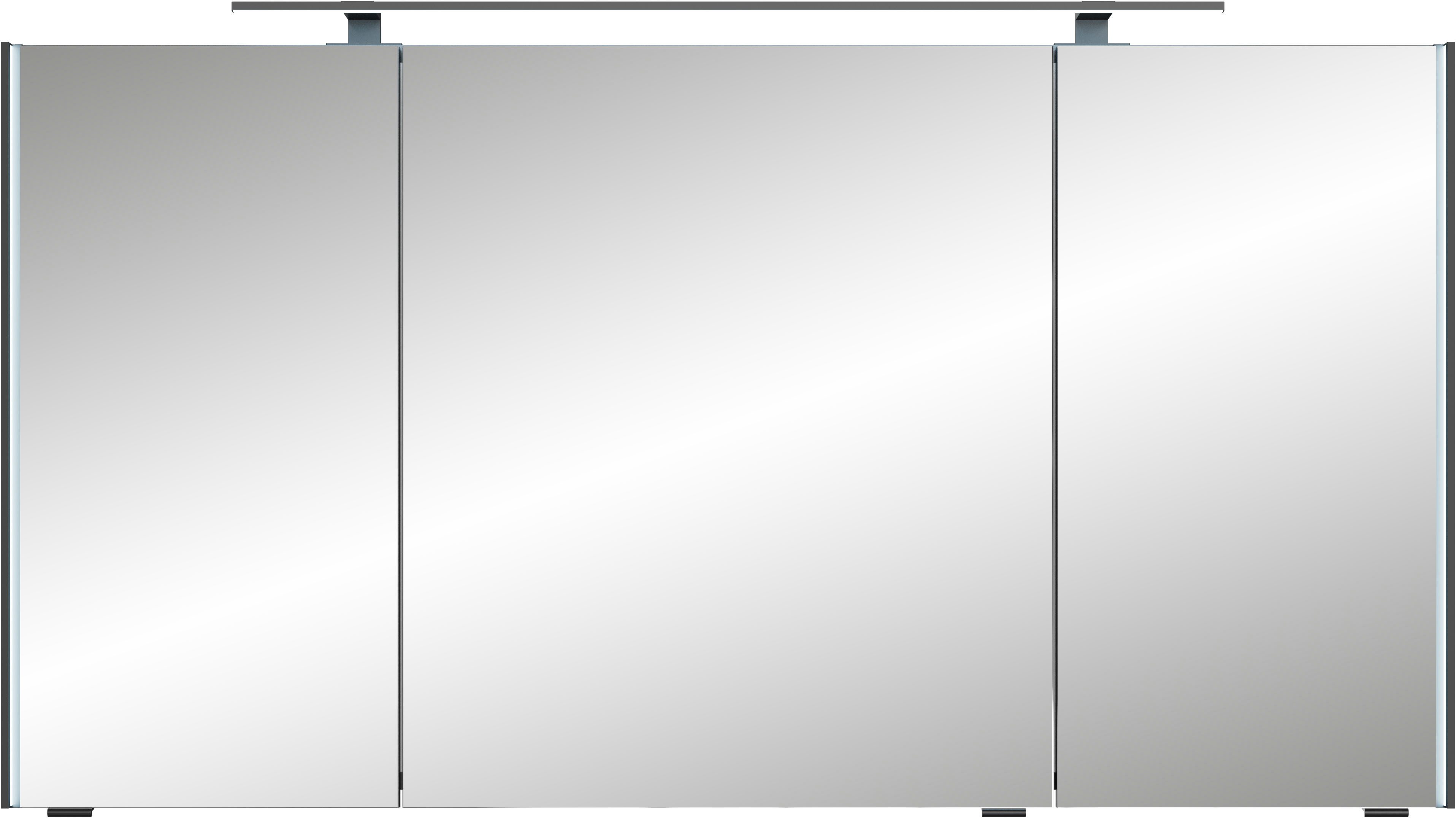 Saphir Badmeubelset Serie 7045 2-delig, mineraalmarmeren wastafel met led-spiegelkast (set, 2 stuks)