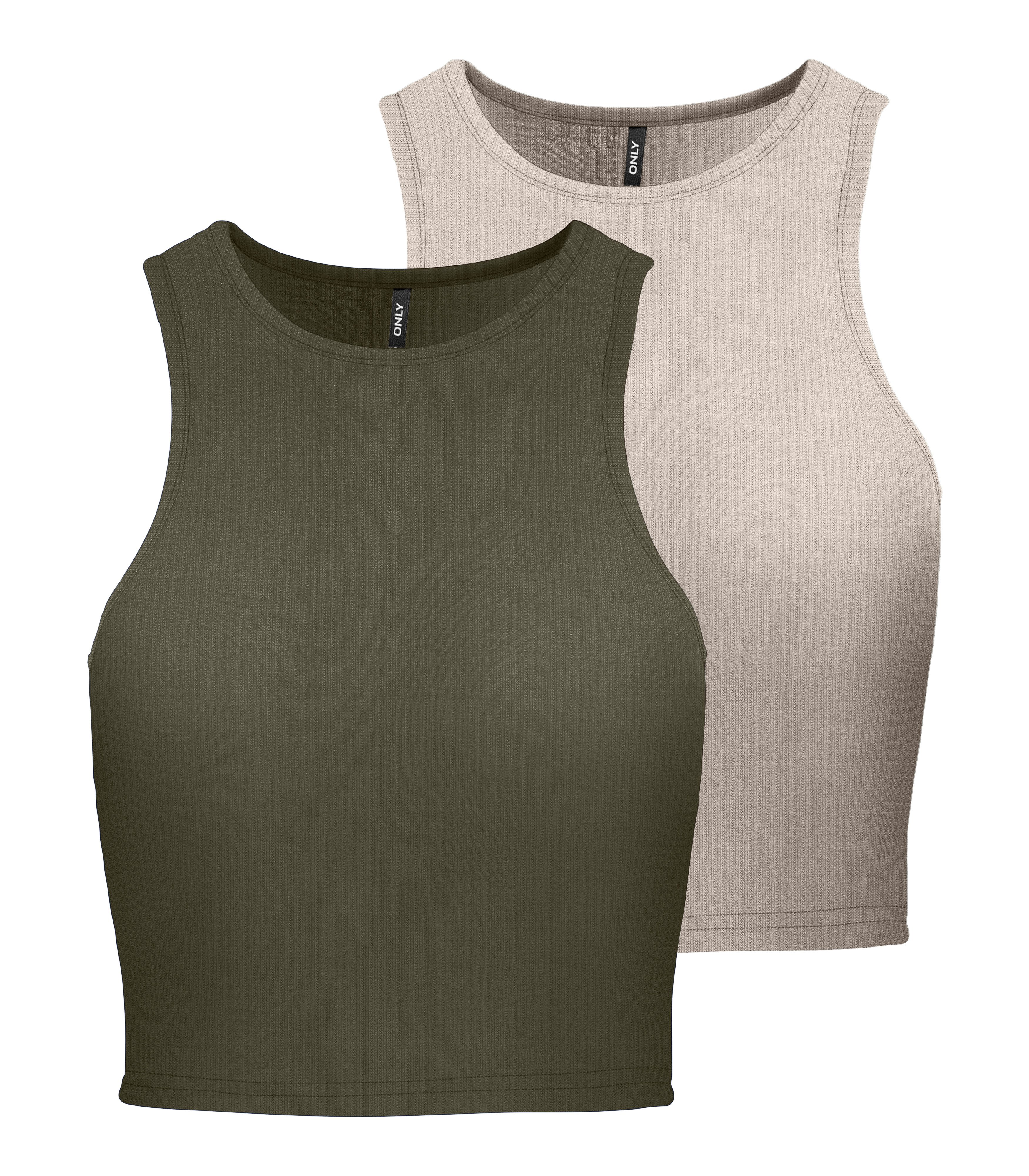 Only Crop-top ONLBELIA S/L CROP TOP CS JRS 2PACK (set, 2-delig)