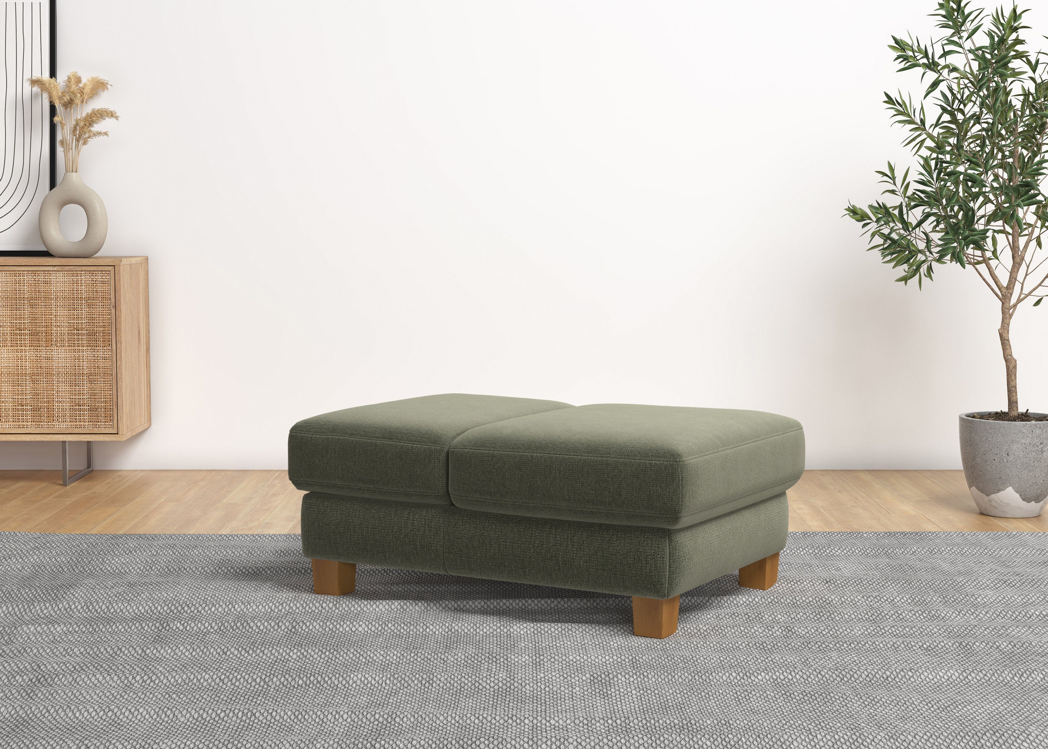 Home affaire Hocker Dundee met inklapfunctie - als een fauteuil te gebruiken hockers groen