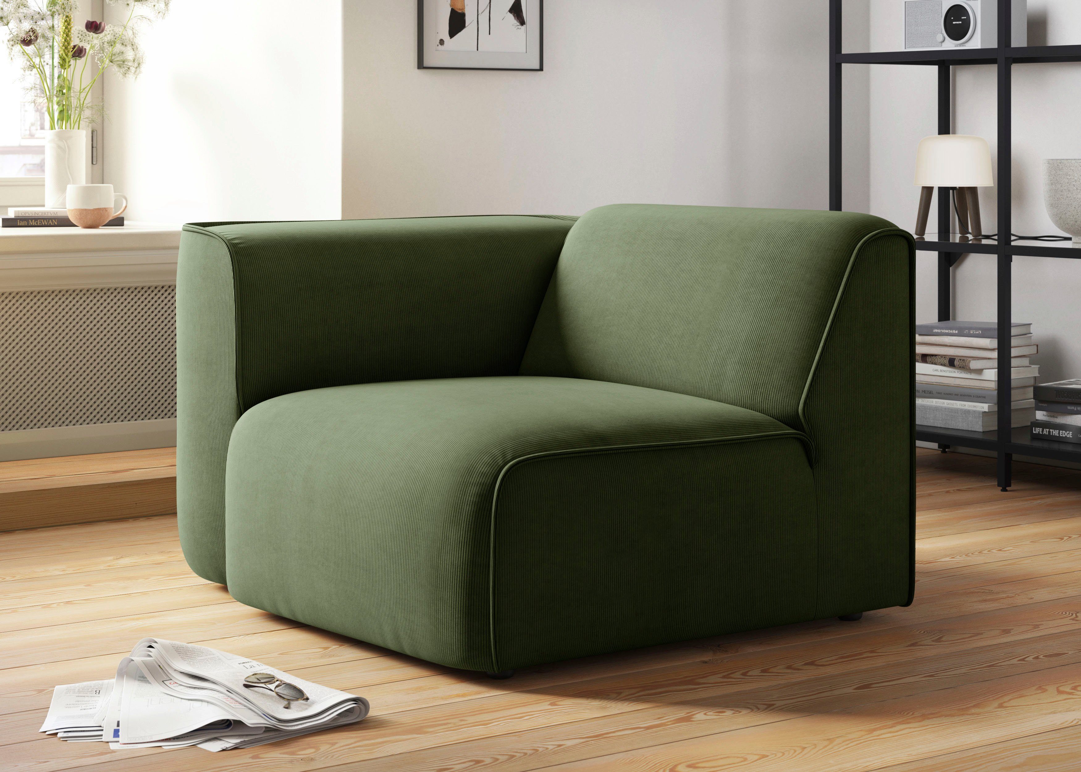 RAUM.ID Fauteuil Merid sofa-hoekelement, afmetingen B/D/H: 109/97/46 cm als module of apart te gebruiken, voor individuele samenstelling