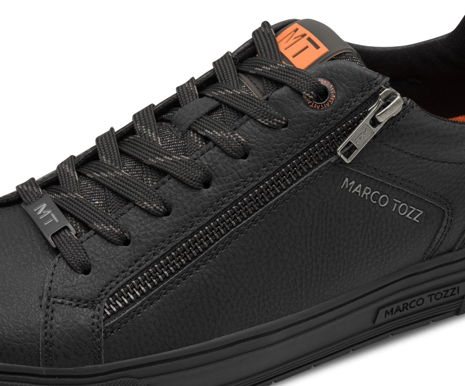 Marco Tozzi Sneakers , vrijetijdsschoen, halfschoen, veterschoen met zijlogo-debossing