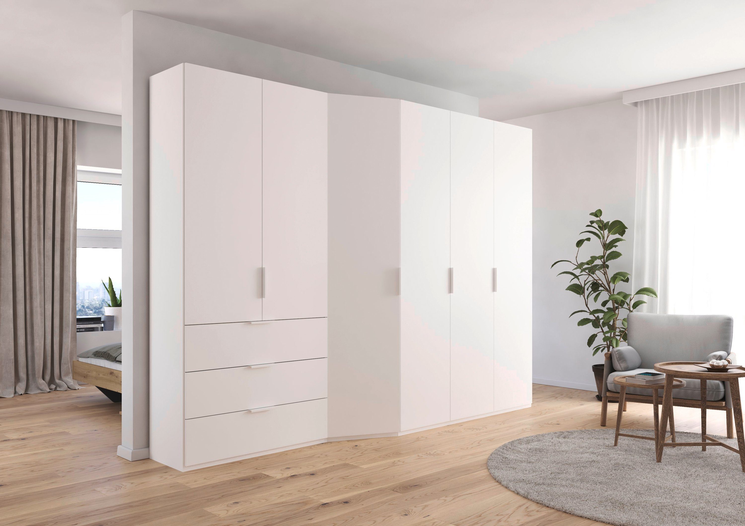 rauch Draaideurkast Kledingkast kast garderobe waskast WAVE in 2 verschillende diepten, met soft-close functie made in germany