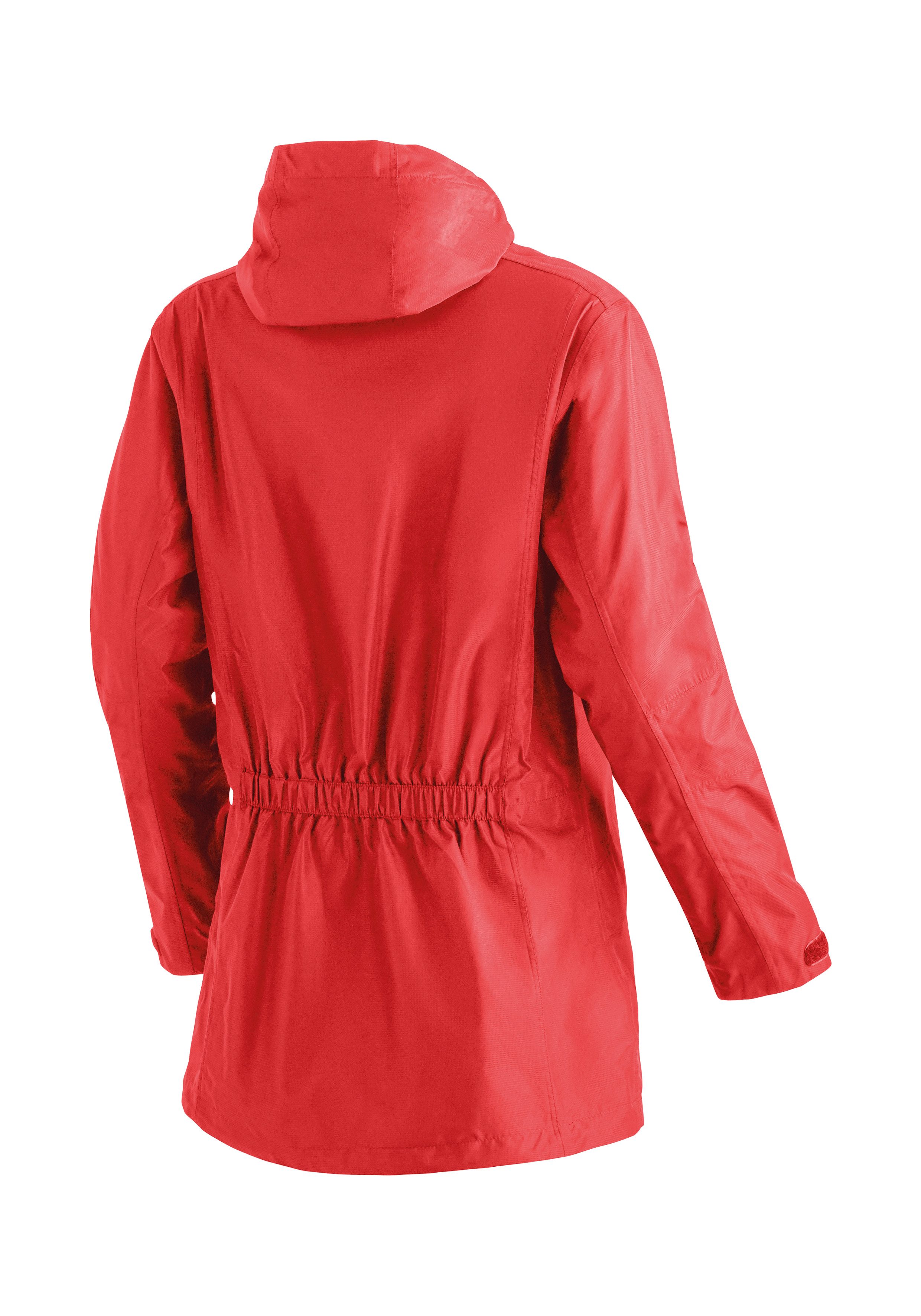 Maier Sports Outdoorjack Brocken Long W Dames jacke waterdicht, functionele jas met 2 buitenzakken + binnenzak