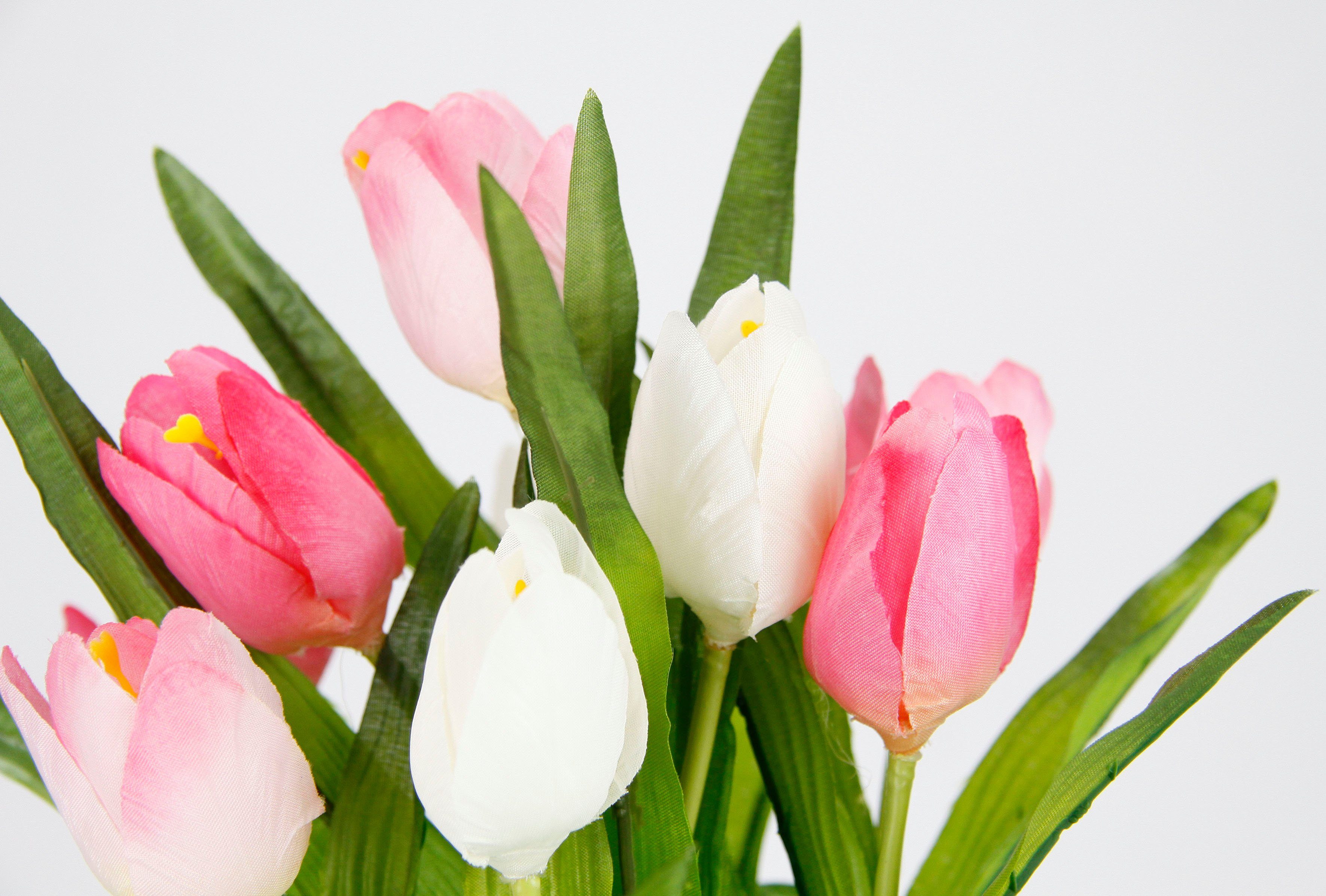 I.GE.A. Kunstbloem Tulp In het wilgennest, bloem papegaaientulp bloei paasdecoratie