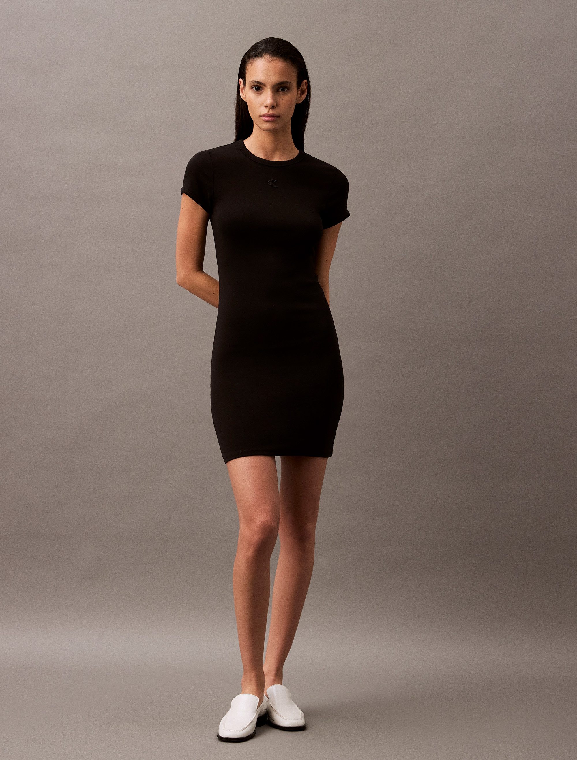 Calvin Klein Jerseyjurk SS CTN CNTR 1X1 RB S