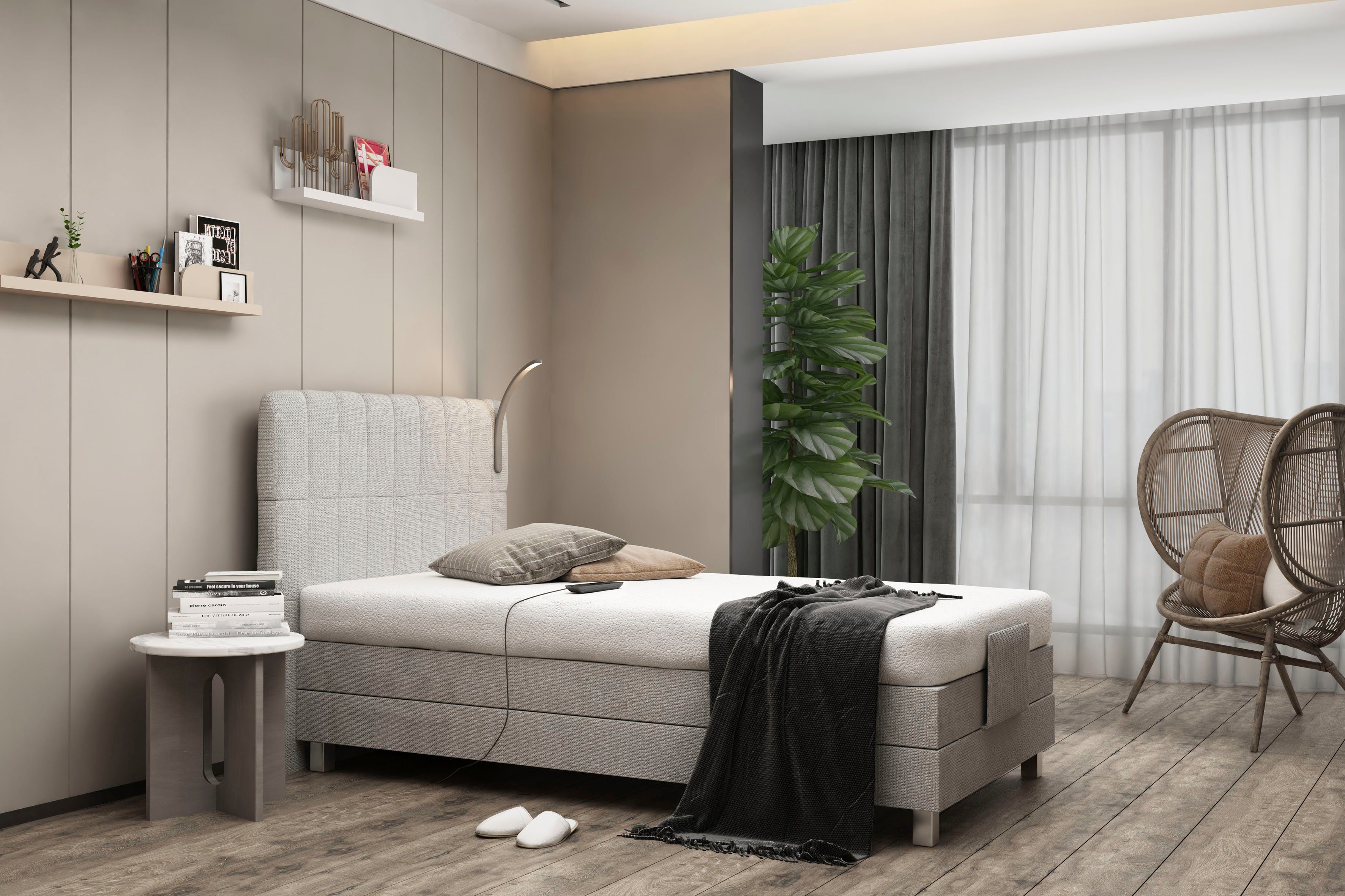 Westfalia Polsterbetten Boxspring met motor en ledverlichting