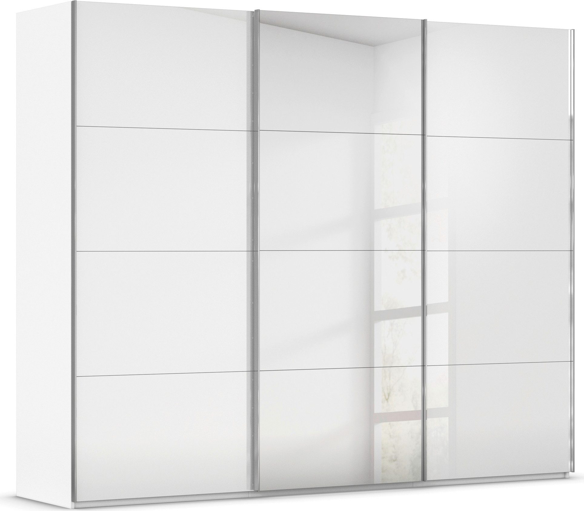 rauch Schuifdeurkast Kledingkast Kast Garderobe Slaapkamerkast SCALE-FYRA edel vierdelige deuren spiegel/glas-mix veel kleuren made in germany