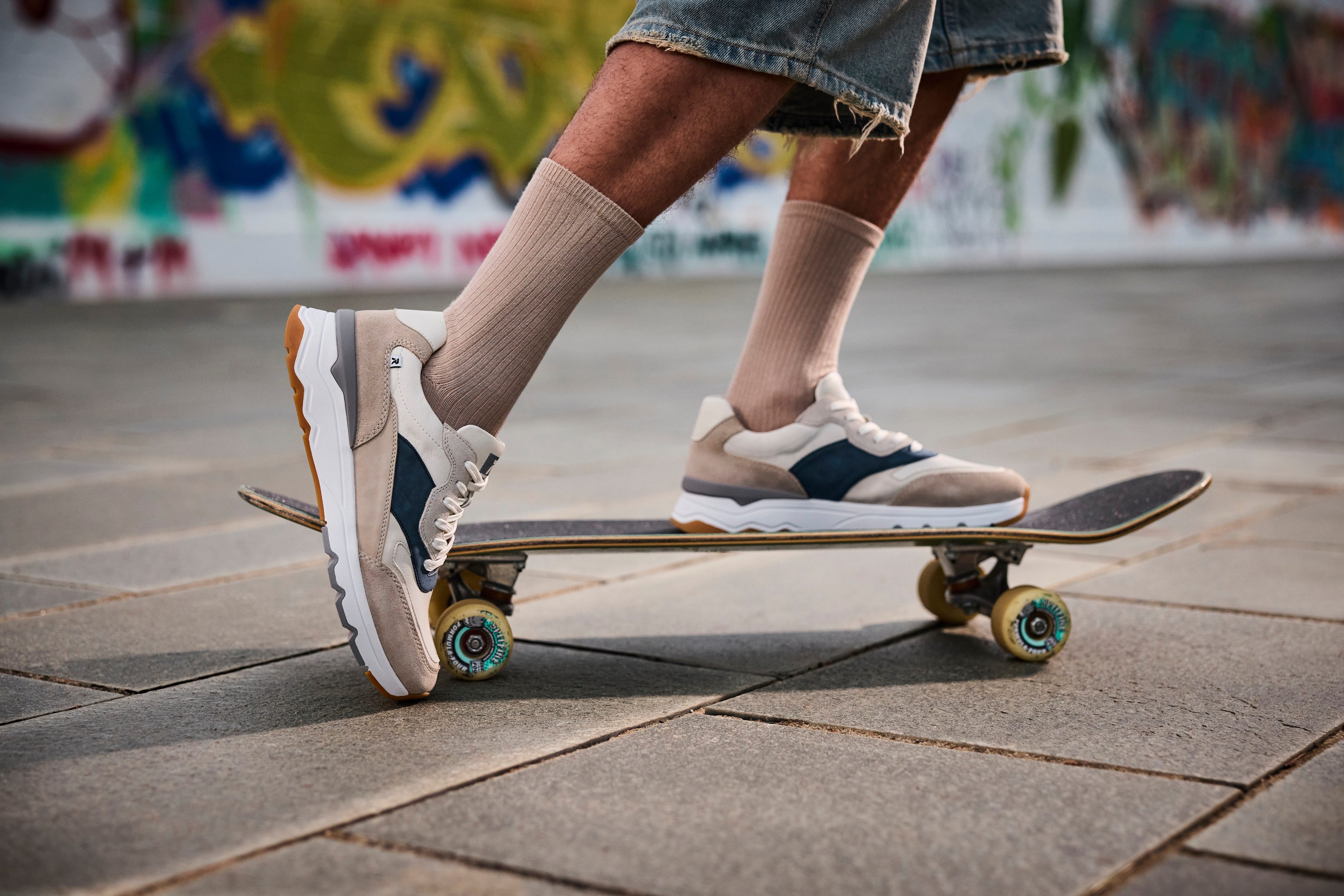 RIEKER Sport Sneakers veterschoen, lage schoen, vrijetijdsschoen met schachtversteviging