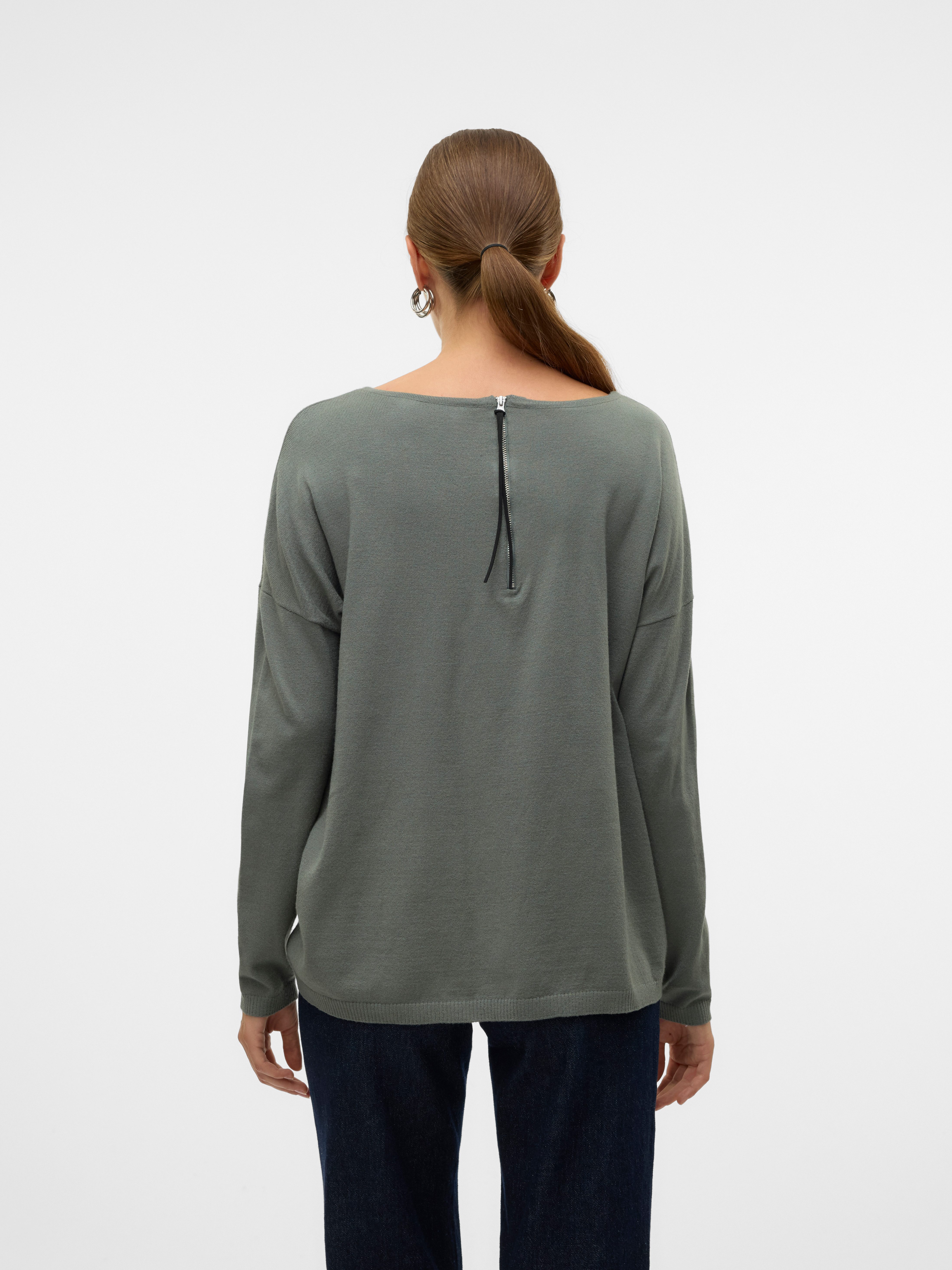 Vero Moda Trui met ronde hals VMBREEZE AURA LS ZIPPER BLOUSE NOOS