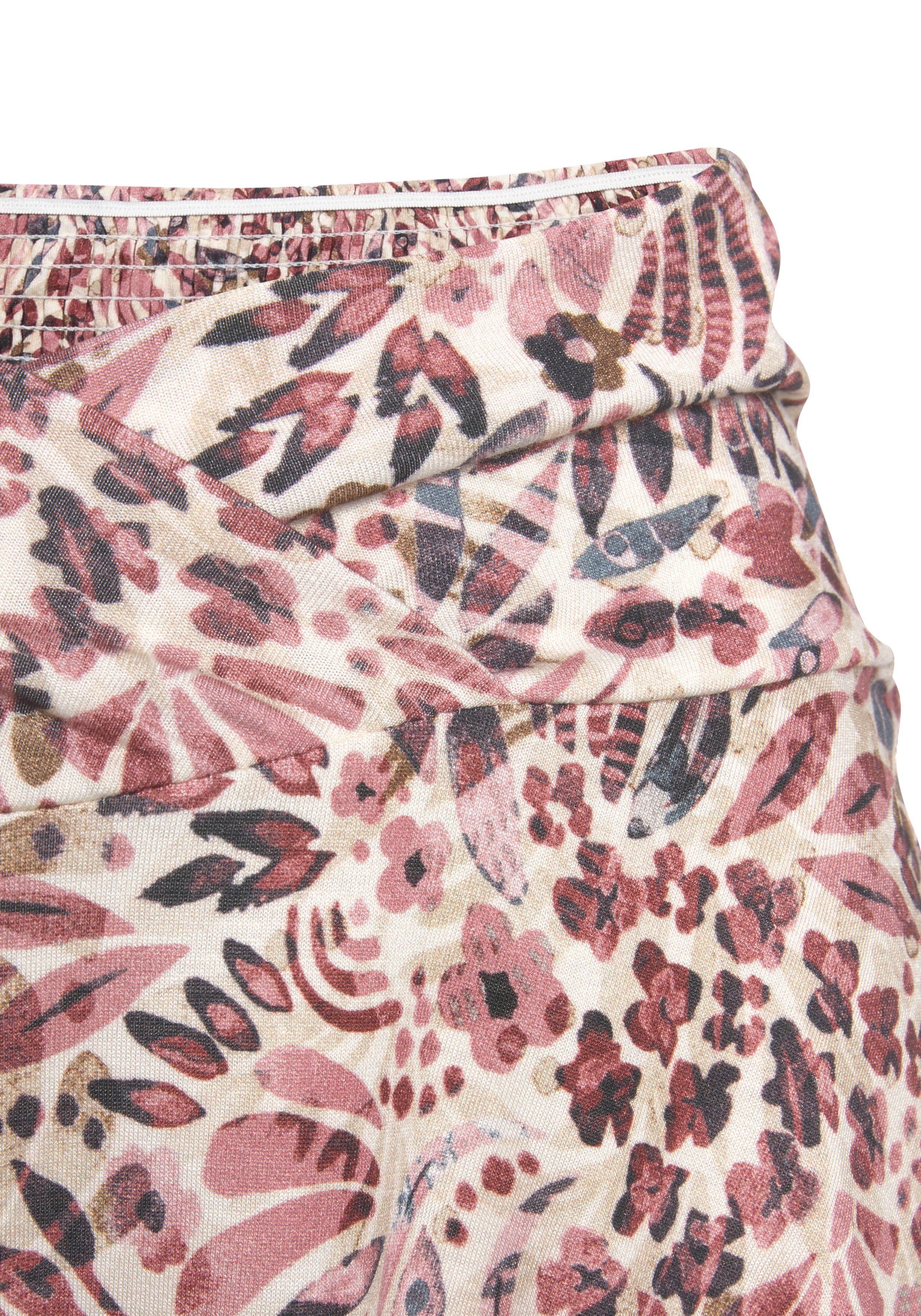 Vivance Jerseyrok met bloemenprint, mini rok, zomerrok