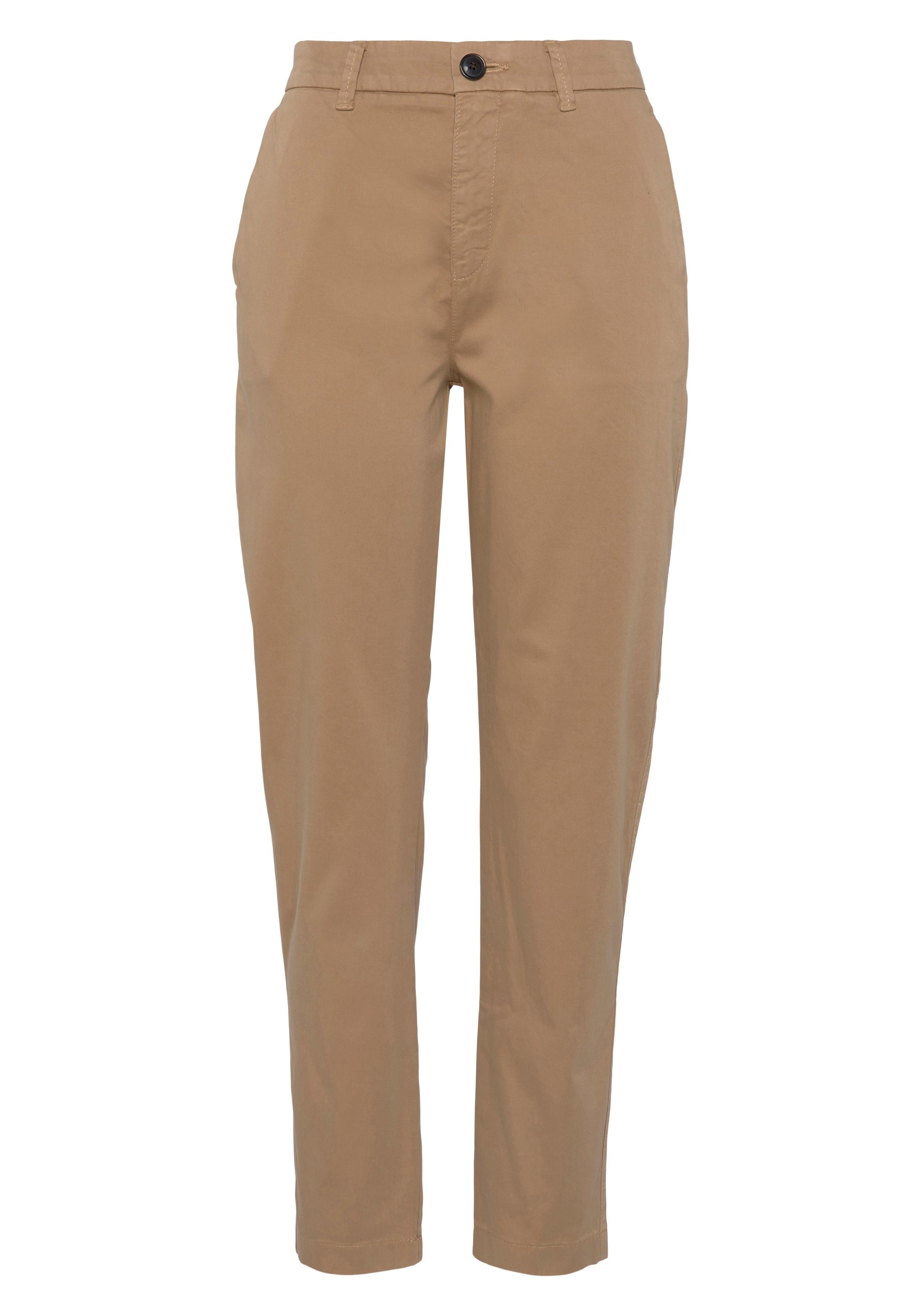 Boss Orange Geweven broek met leren merklabel aan de achterkant van de tailleband