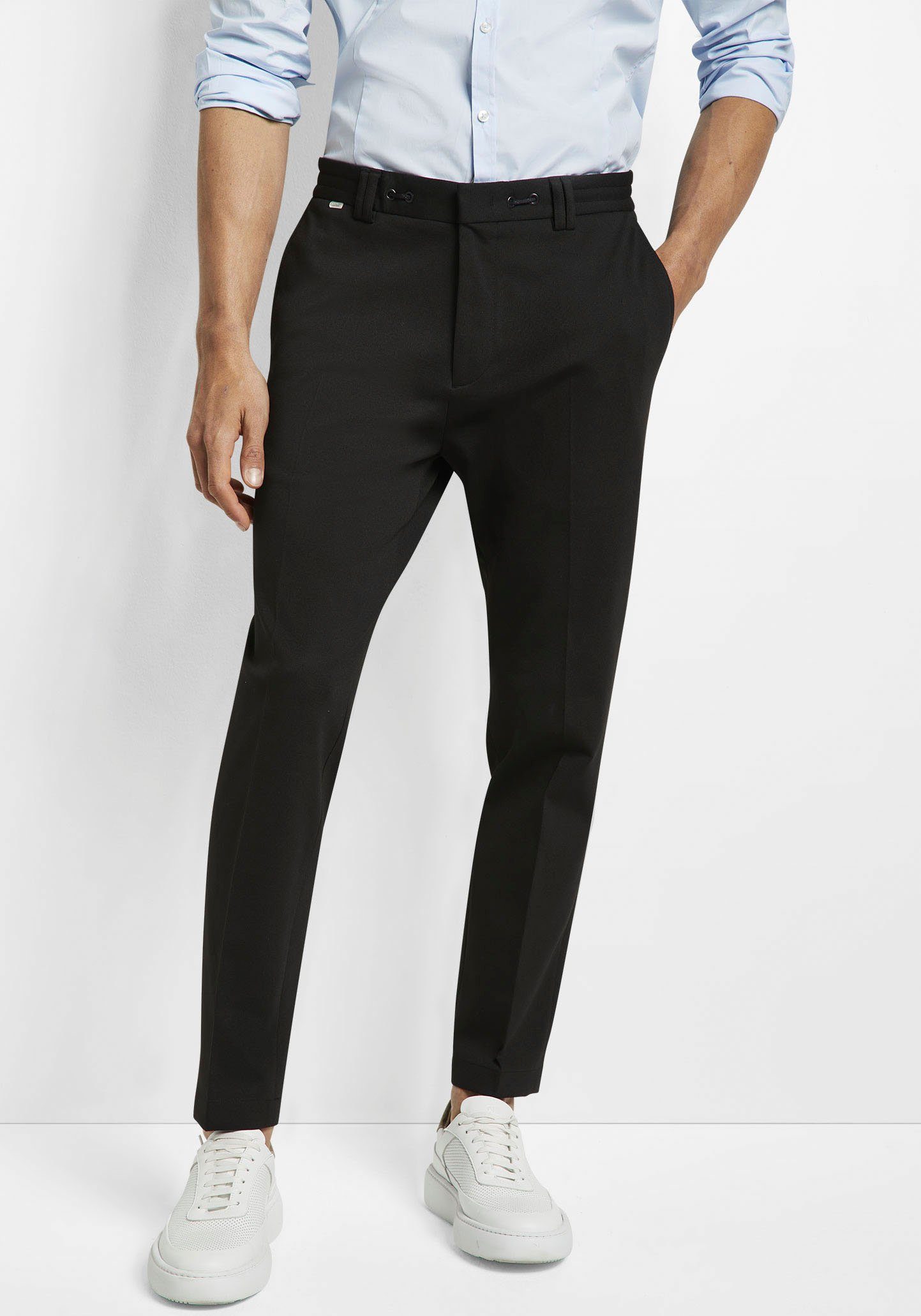 Cinque Pantalon CIJUNO-O Band met rijgkoord heren pantalons maat 52-smal zwart
