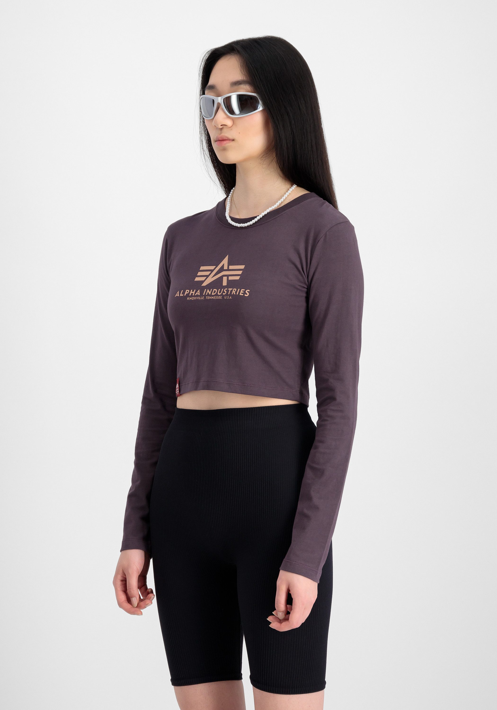 Alpha Industries Sweater Alpha Industries Women - Longsleeves Basic Cropped Longsleeve W