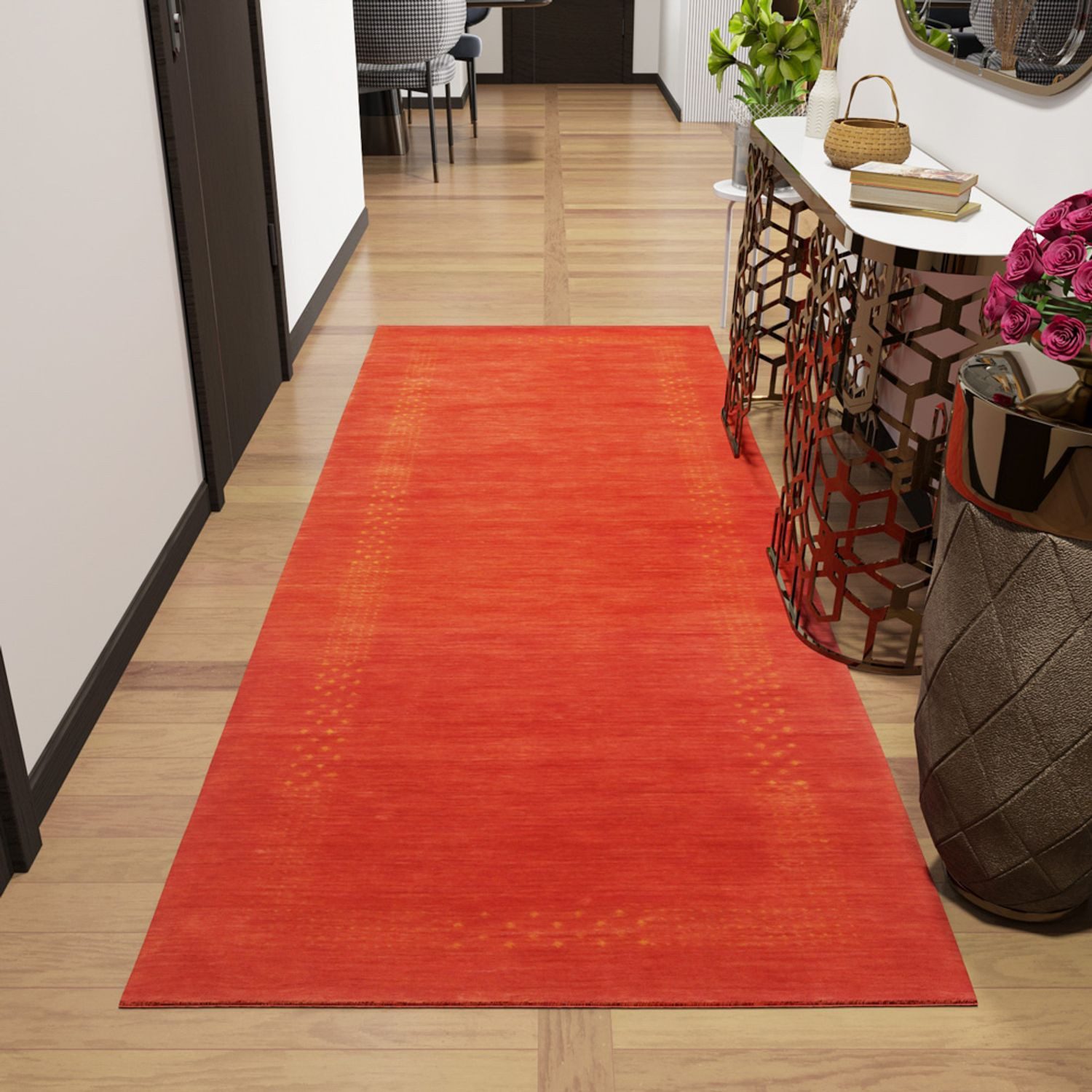 morgenland Loper LORIBAFT NOVA Scheerwol luxe randdessin, woonkamer