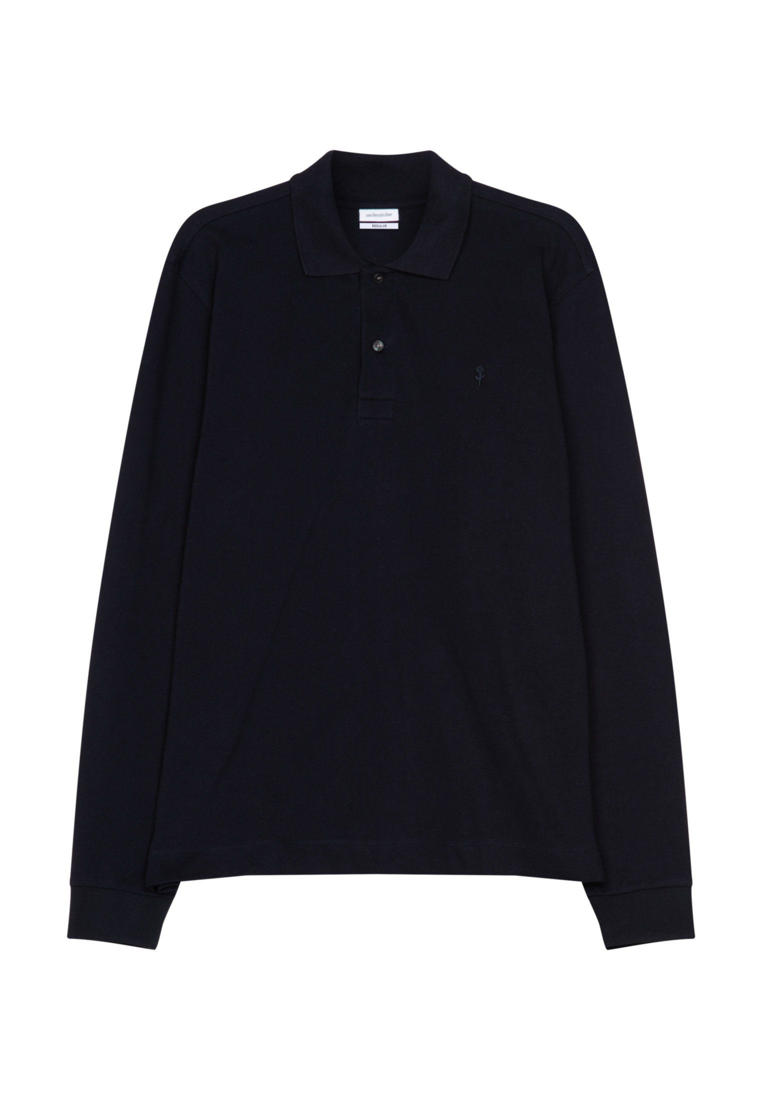 seidensticker Poloshirt Regular Lange mouwen kraag uni