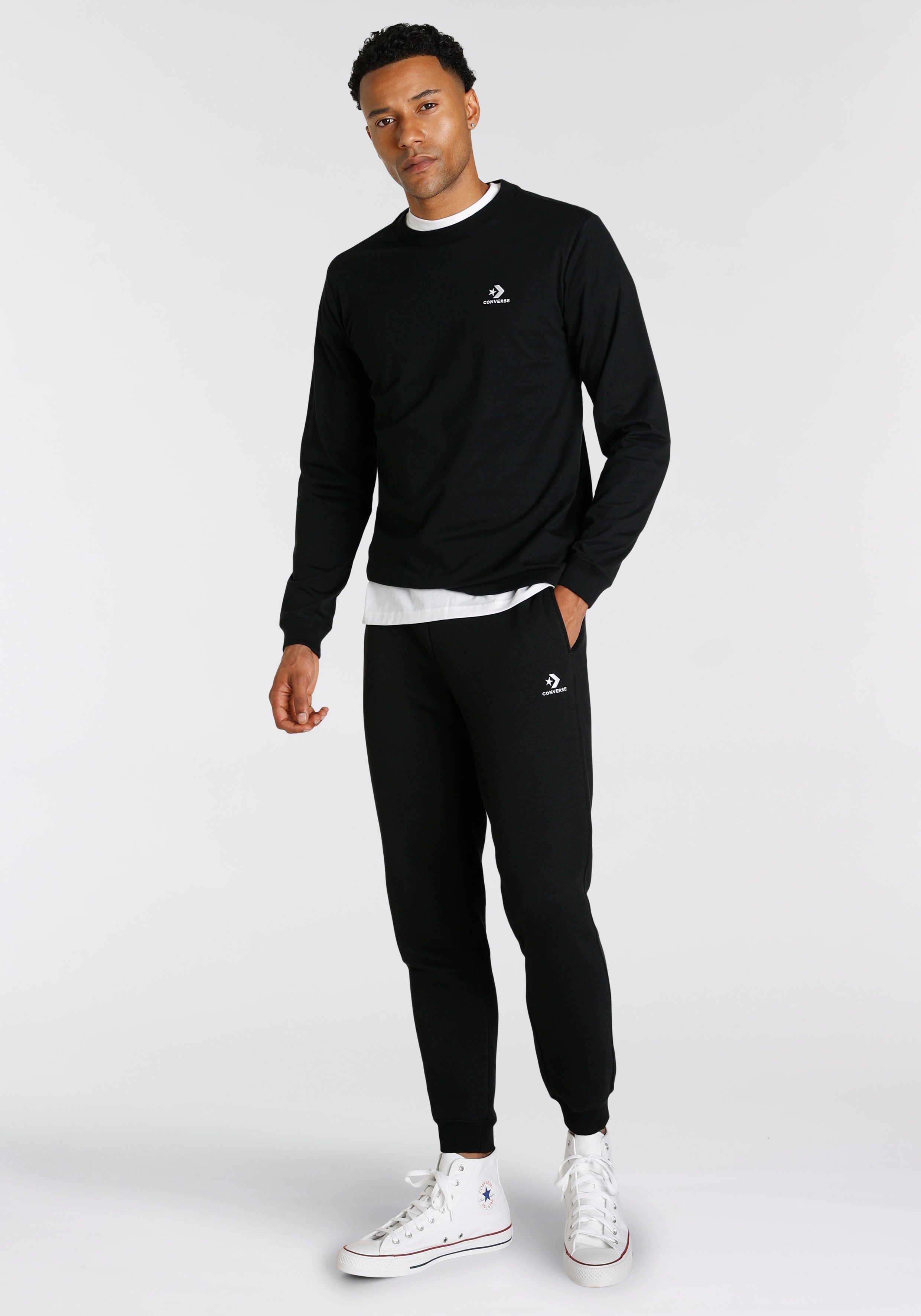 Converse Shirt met lange mouwen GO-TO EMBROIDERED STAR CHEVRON LONG SLEEVE TEE