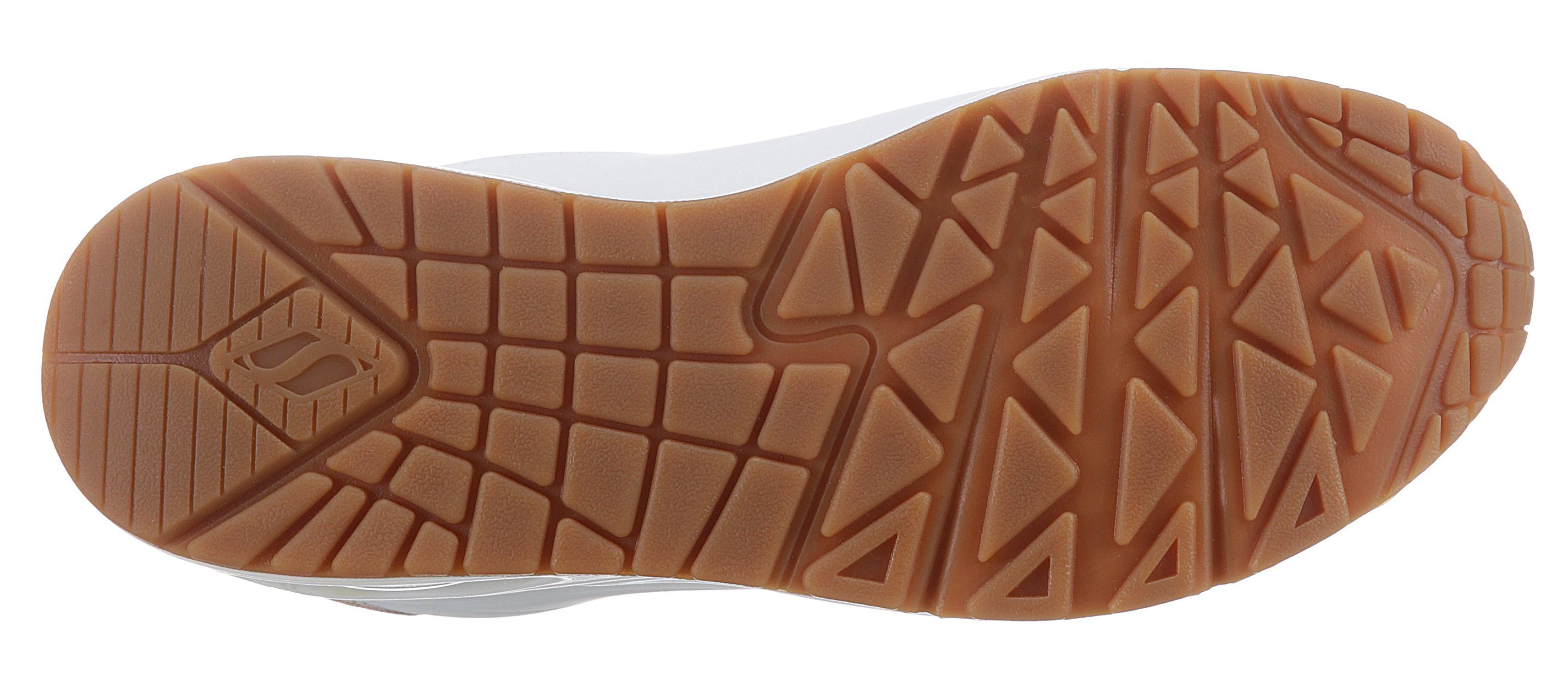 Skechers Sneakers UNO GOLDEN AIR Vrijetijdsschoen, lage schoen, veterschoen met metallic inzet