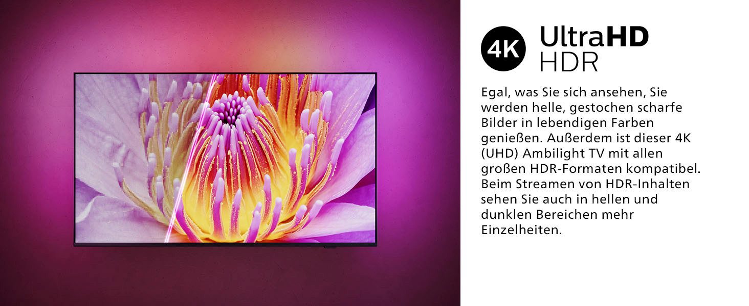 Philips Led-TV, 189 cm / 75", 4K Ultra HD, Smart TV