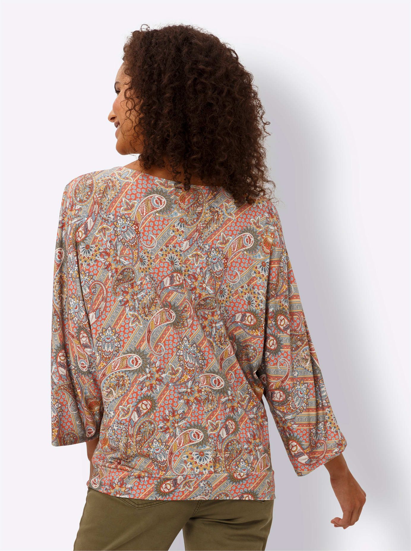 heine Shirt met vleermuismouwen Gedessineerd shirt (1-delig)