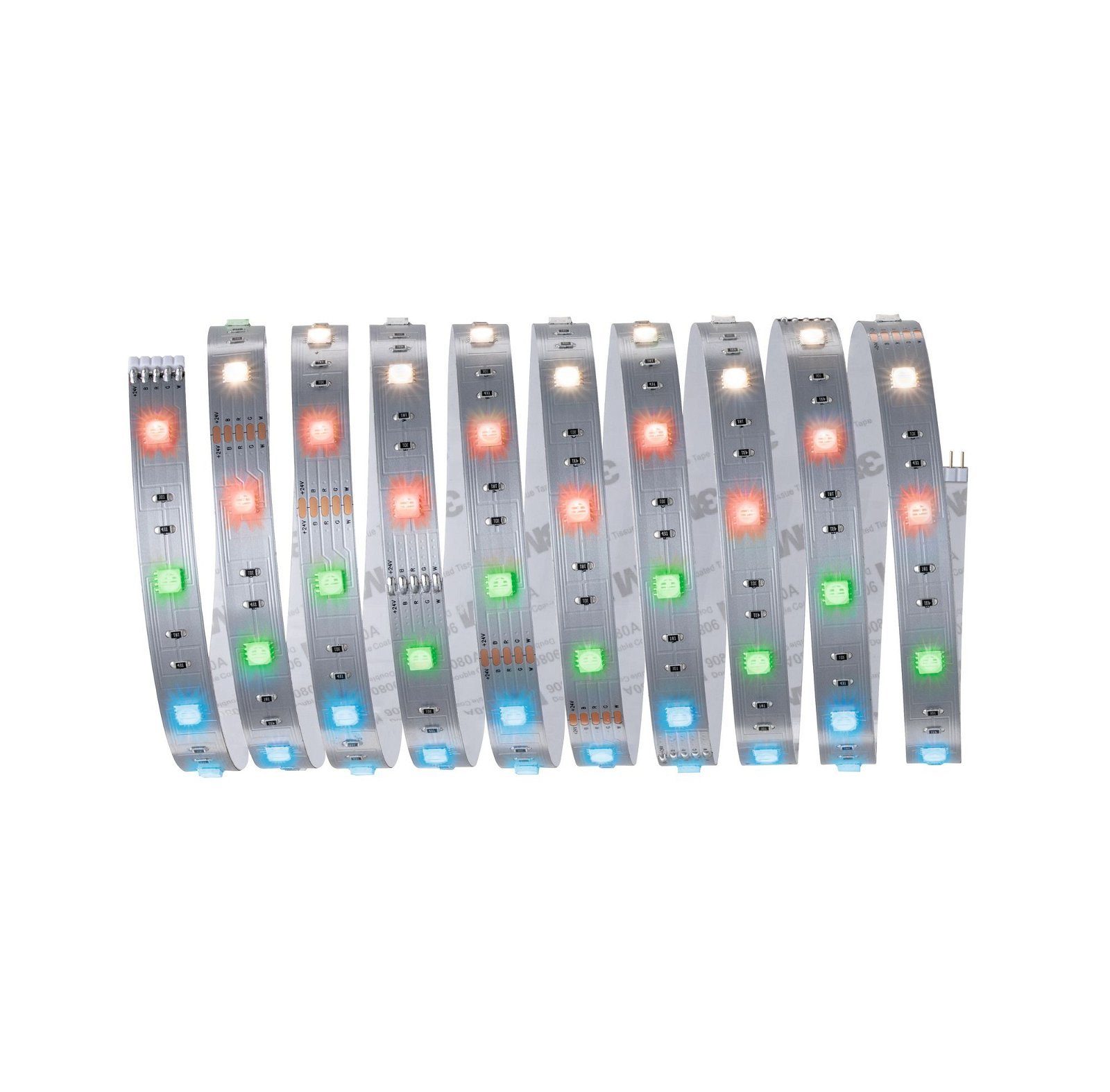 Paulmann Led-strepen MaxLED 250 Basisset 3m RGBW IP20 3000K 20W 230/24V 24VA zilverkleur (1 stuk)