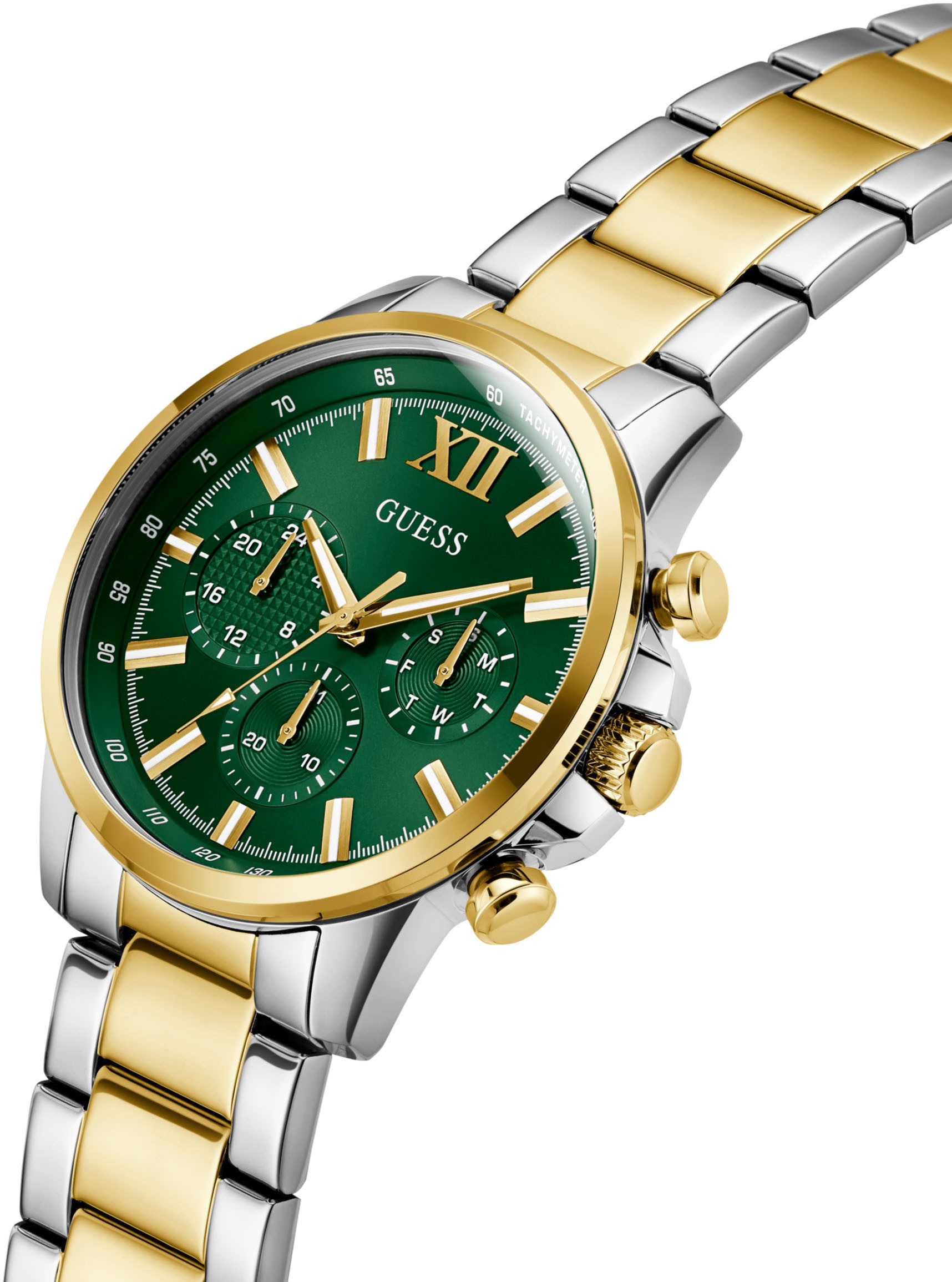 Guess Multifunctioneel horloge Walker Quartz horloge, polshorloge, herenhorloge, datum, weekdag, siliconen band