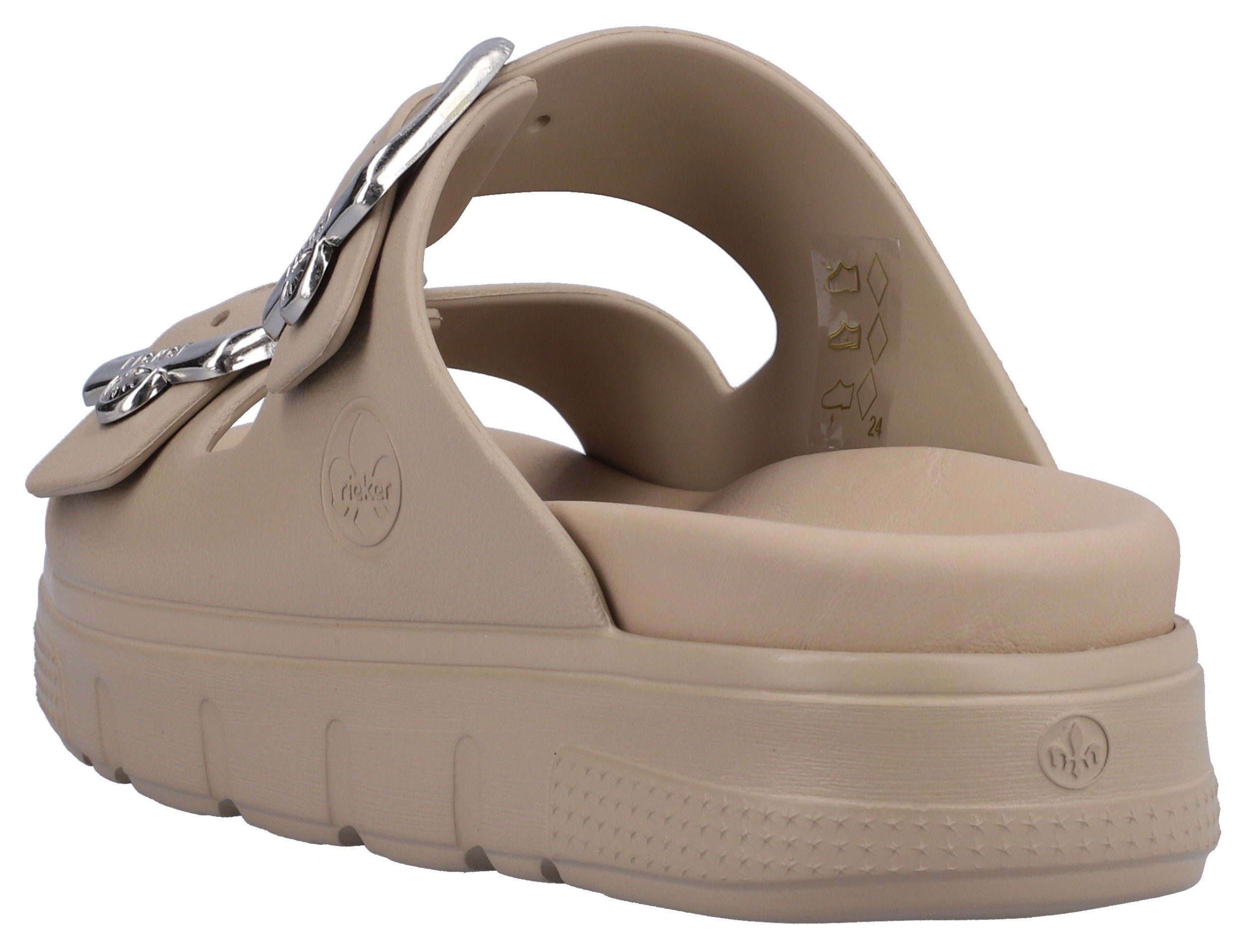 Rieker Slippers , plateau, zomerschoen, slippers in breedte g (=wijd)