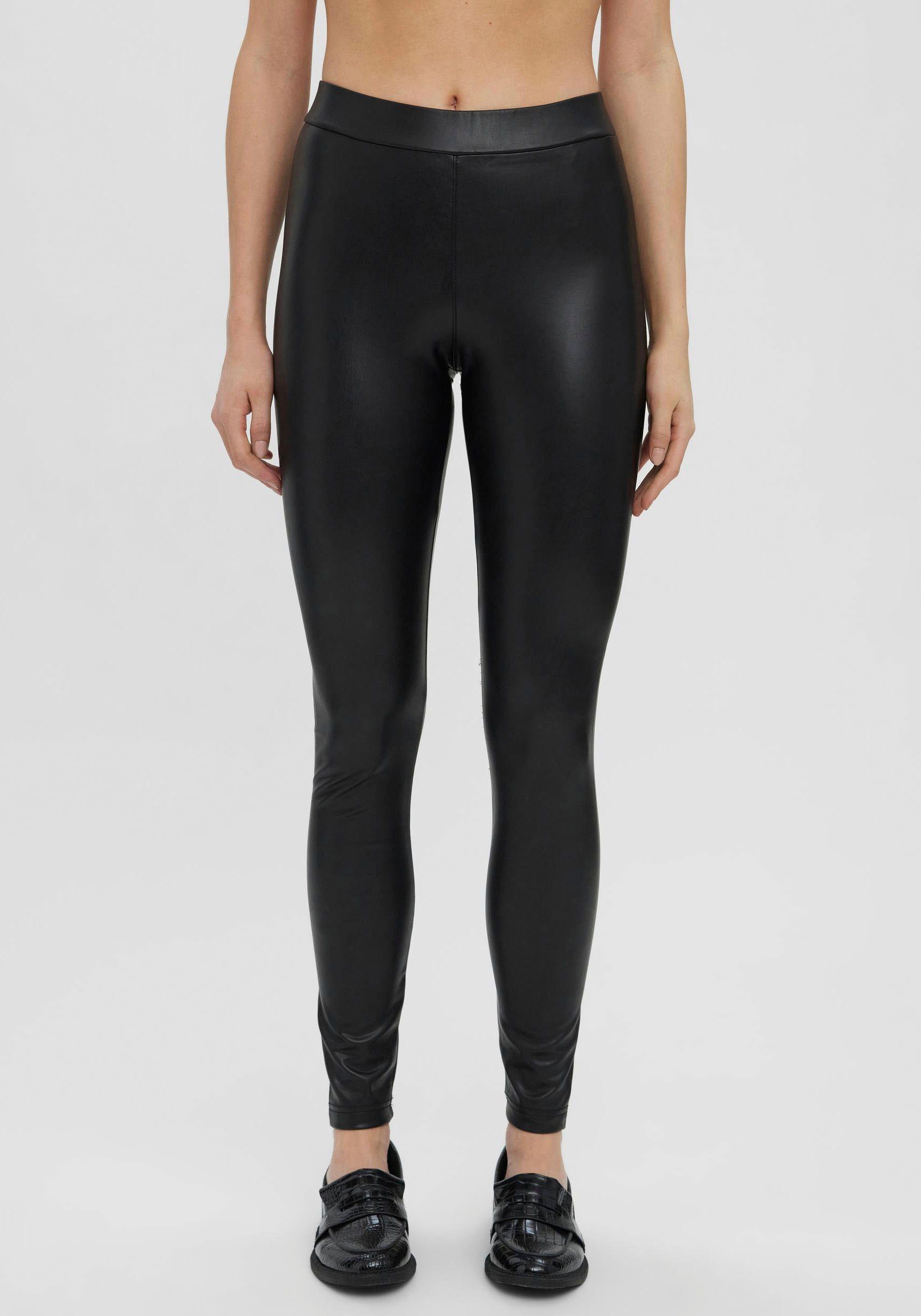 Vero Moda Imitatieleren broek VMGANA MR PL LEGGING