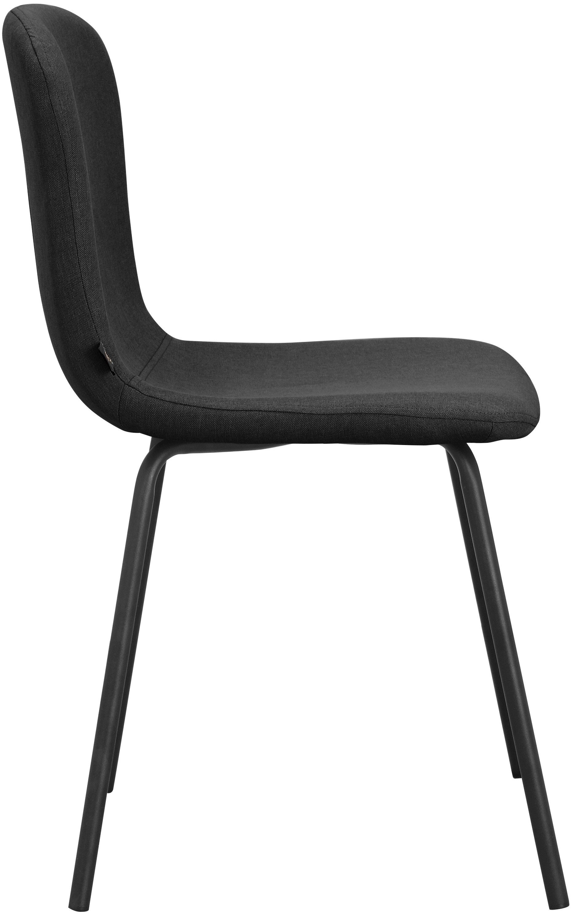Leonique Eetkamerstoel Ulmar Met elegante poedercoating zwarte benen (2 stuks)