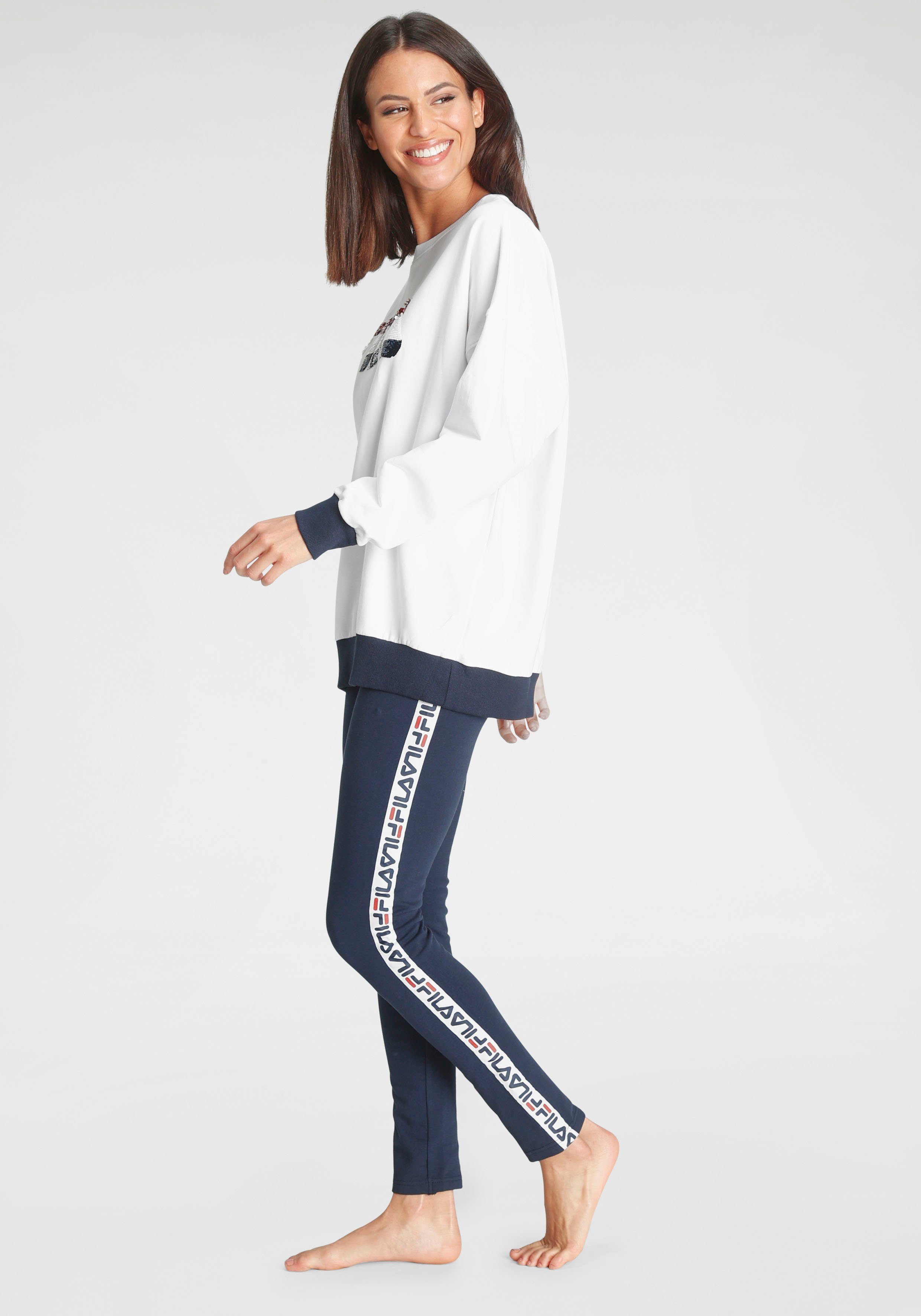 Fila Loungepak met pailletten-logo-motief (set, 2-delig, 1 stuk)