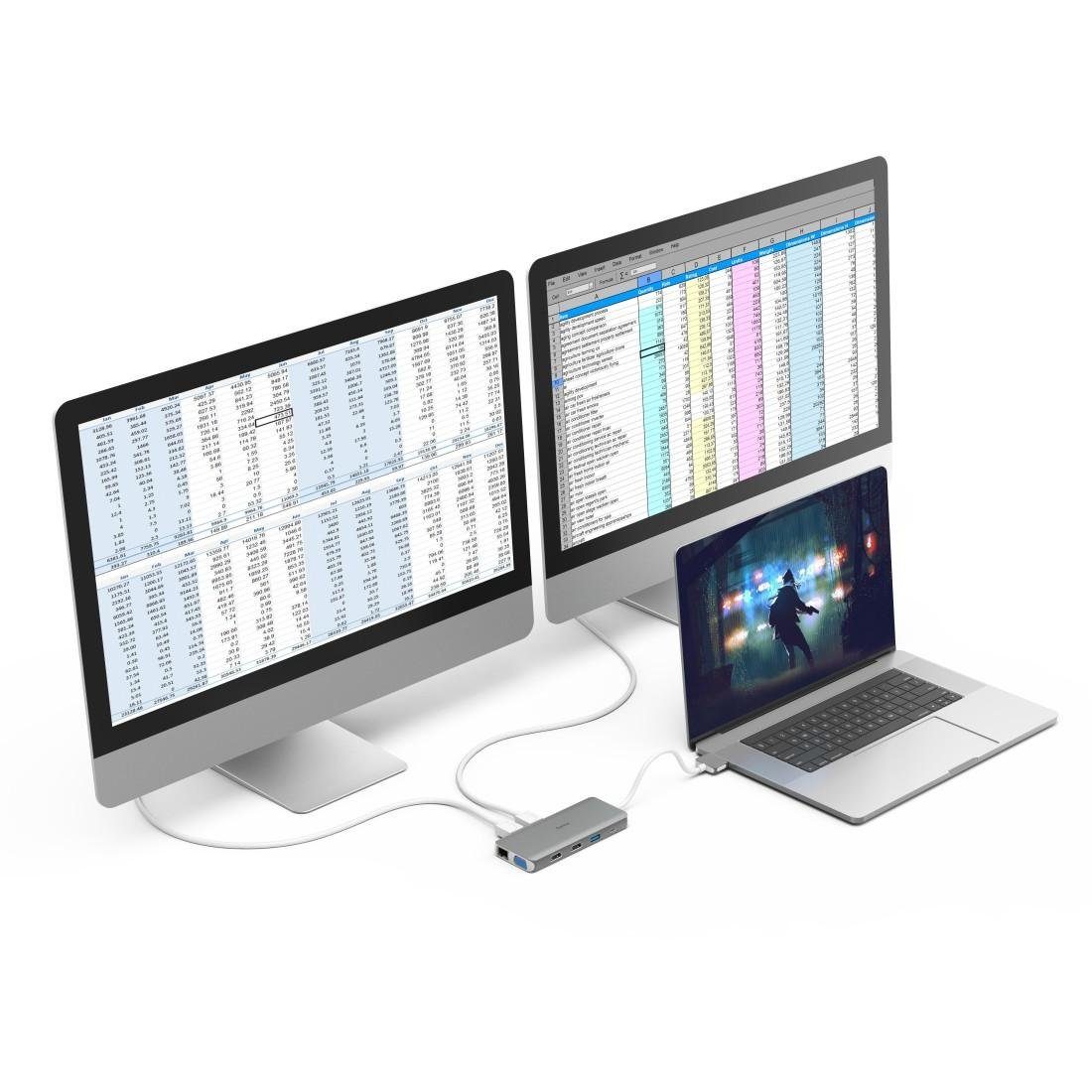 Hama Laptop-dockingstation USB-C Multiport Apple MacBook Air en Apple MacBook Air Pro, 12 Ports