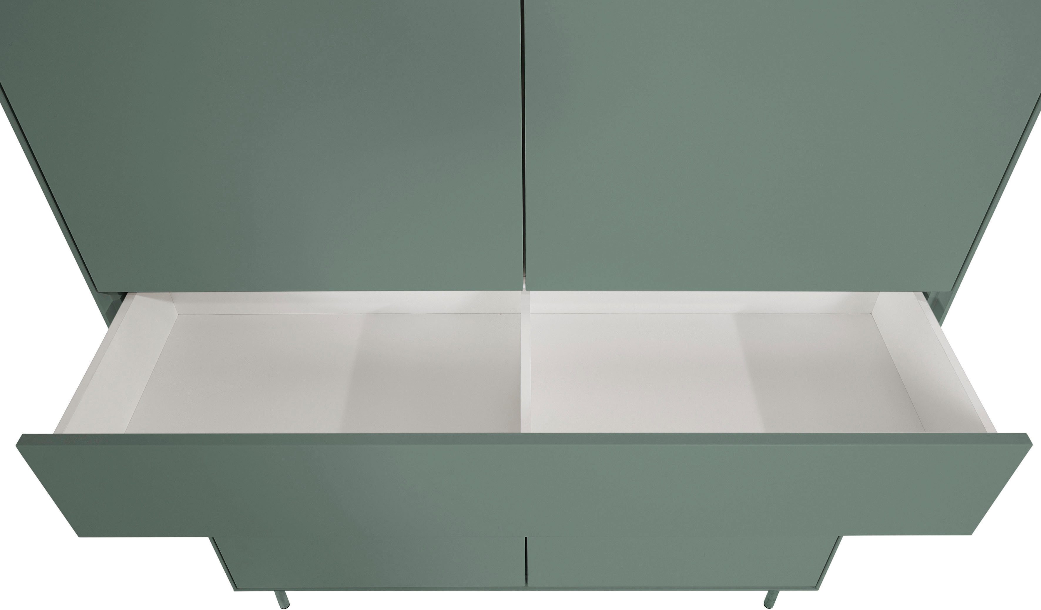LeGer Home by Lena Gercke Highboard Essentials Hoogte: 144 cm, MDF gelakt, push-to-open functie