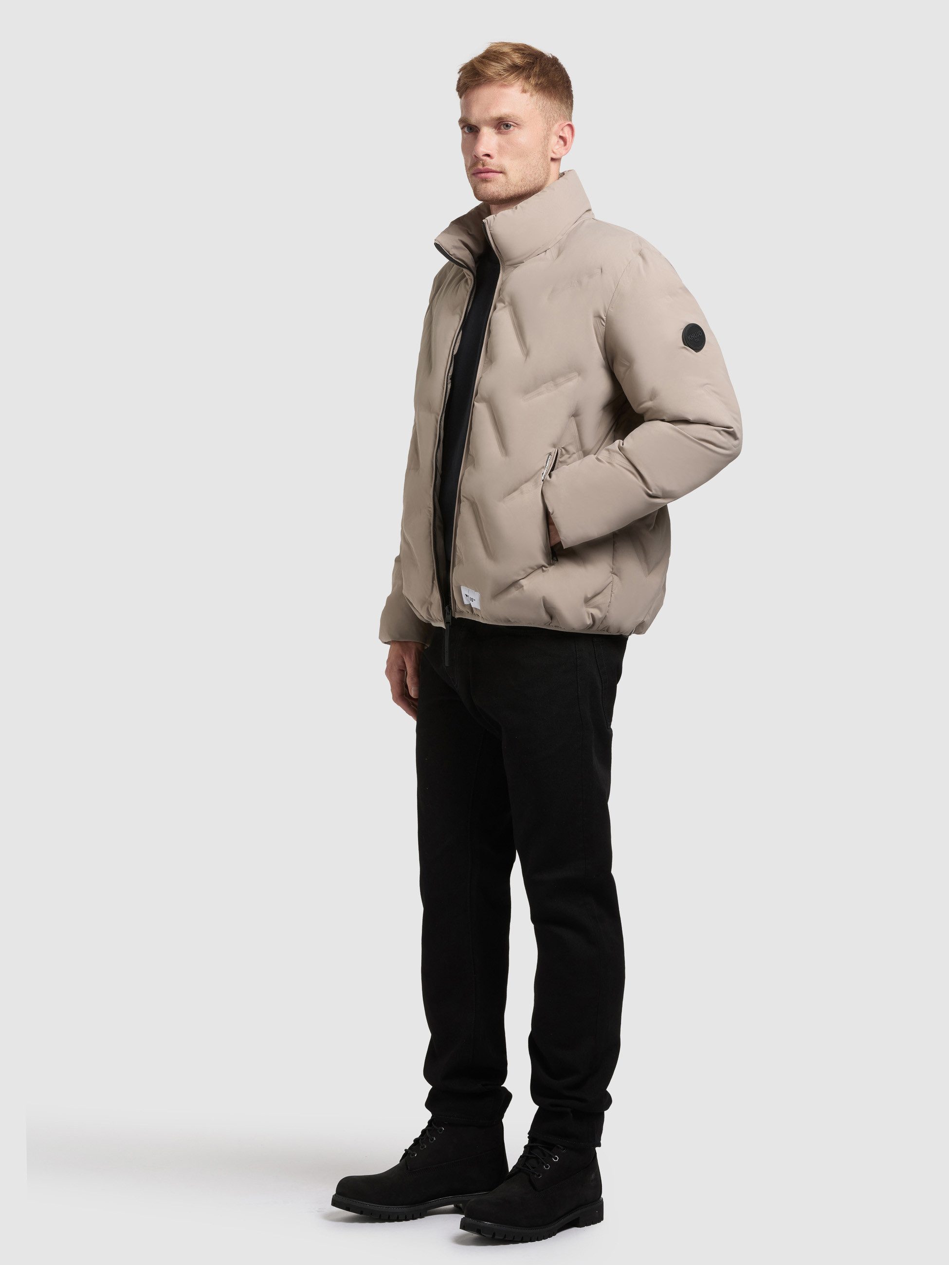 khujo Gewatteerde jas Clover met hoogwaardige reliëf